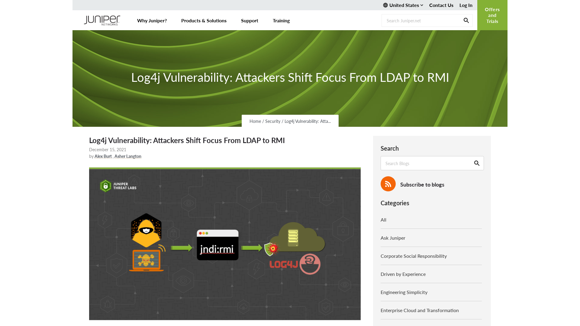 Log4j Vulnerability: Attackers Shift Focus From LDAP to RMI | Official Juniper Networks Blogs