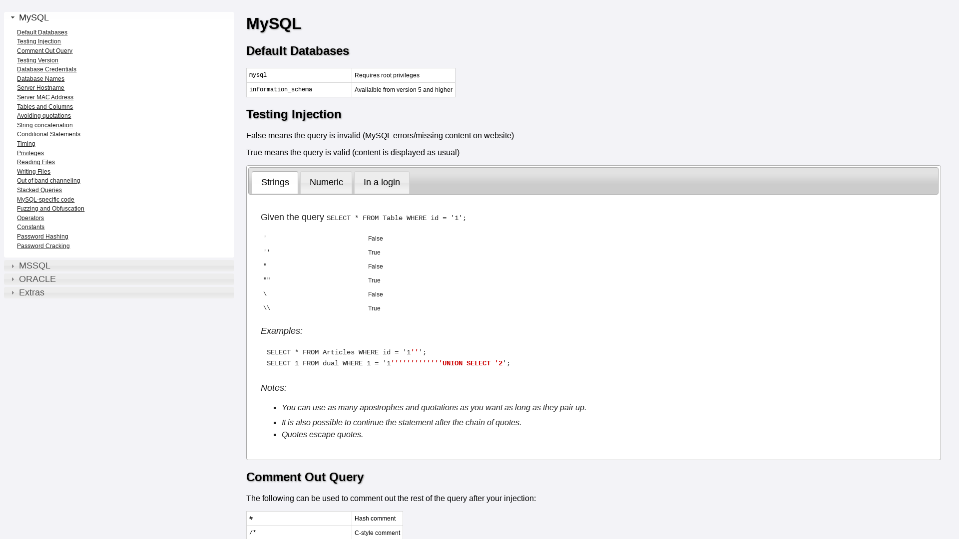 The SQL Injection Knowledge Base