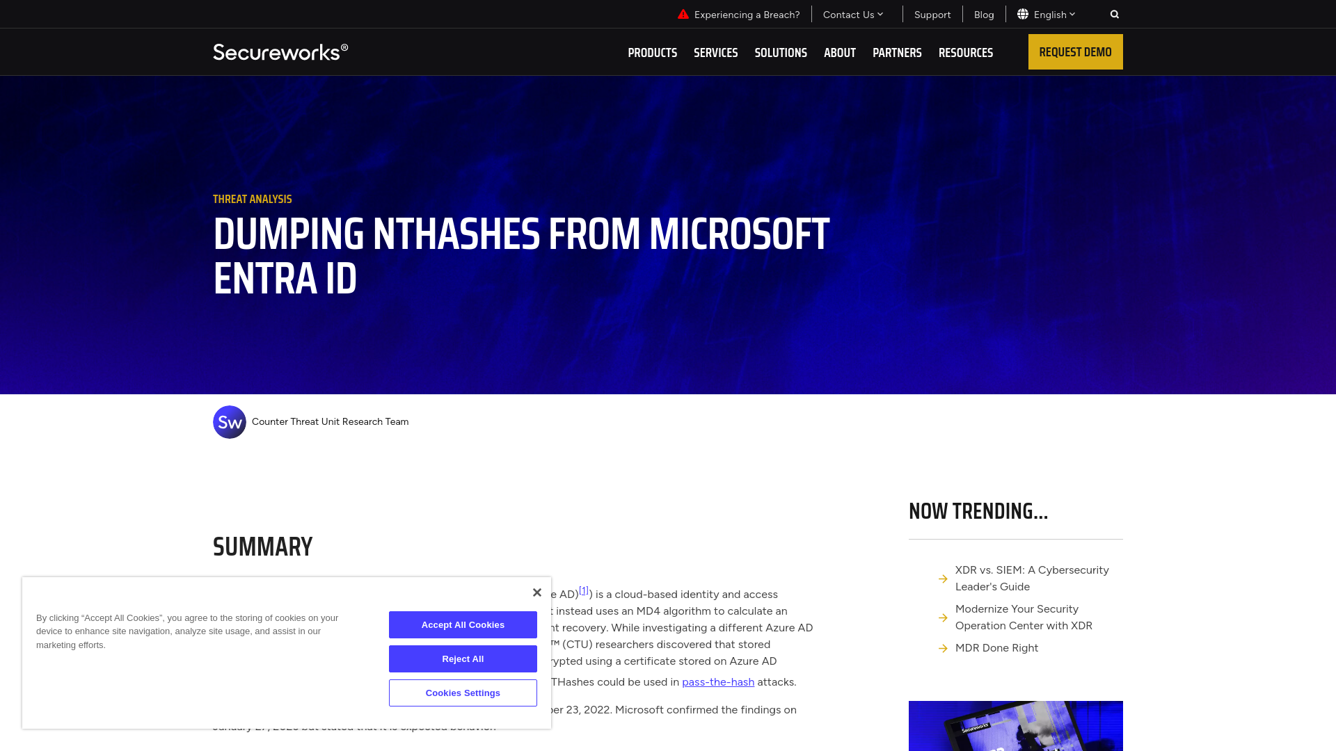 Dumping NTHashes from Microsoft Entra ID | Secureworks