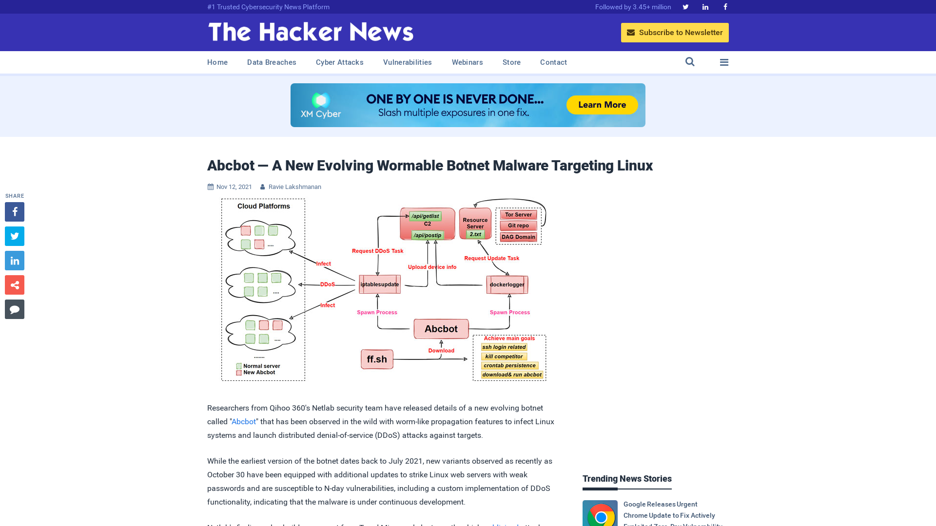 Abcbot — A New Evolving Wormable Botnet Malware Targeting Linux