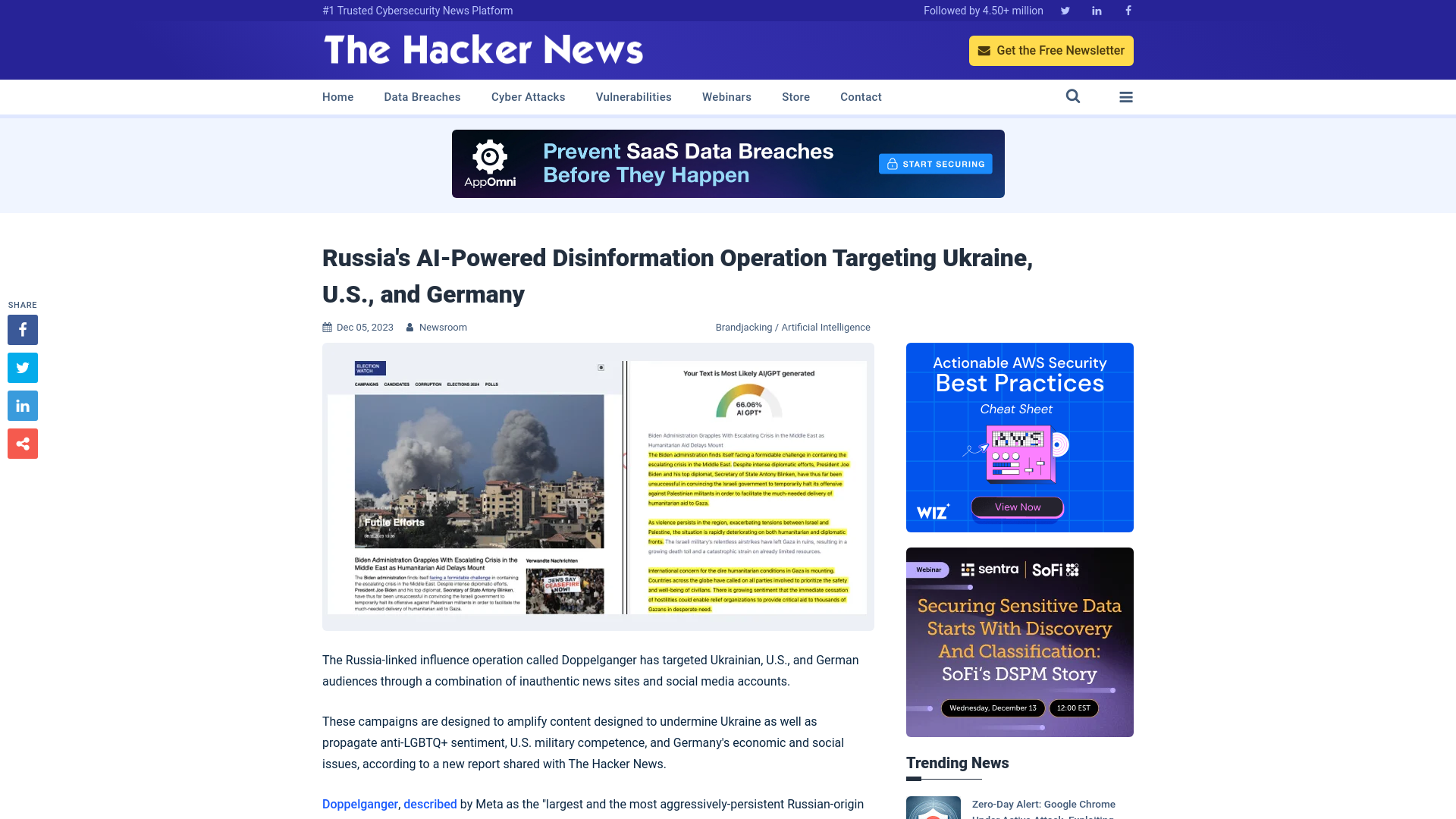 Russia's AI-Powered Disinformation Operation Targeting Ukraine, U.S., and Germany