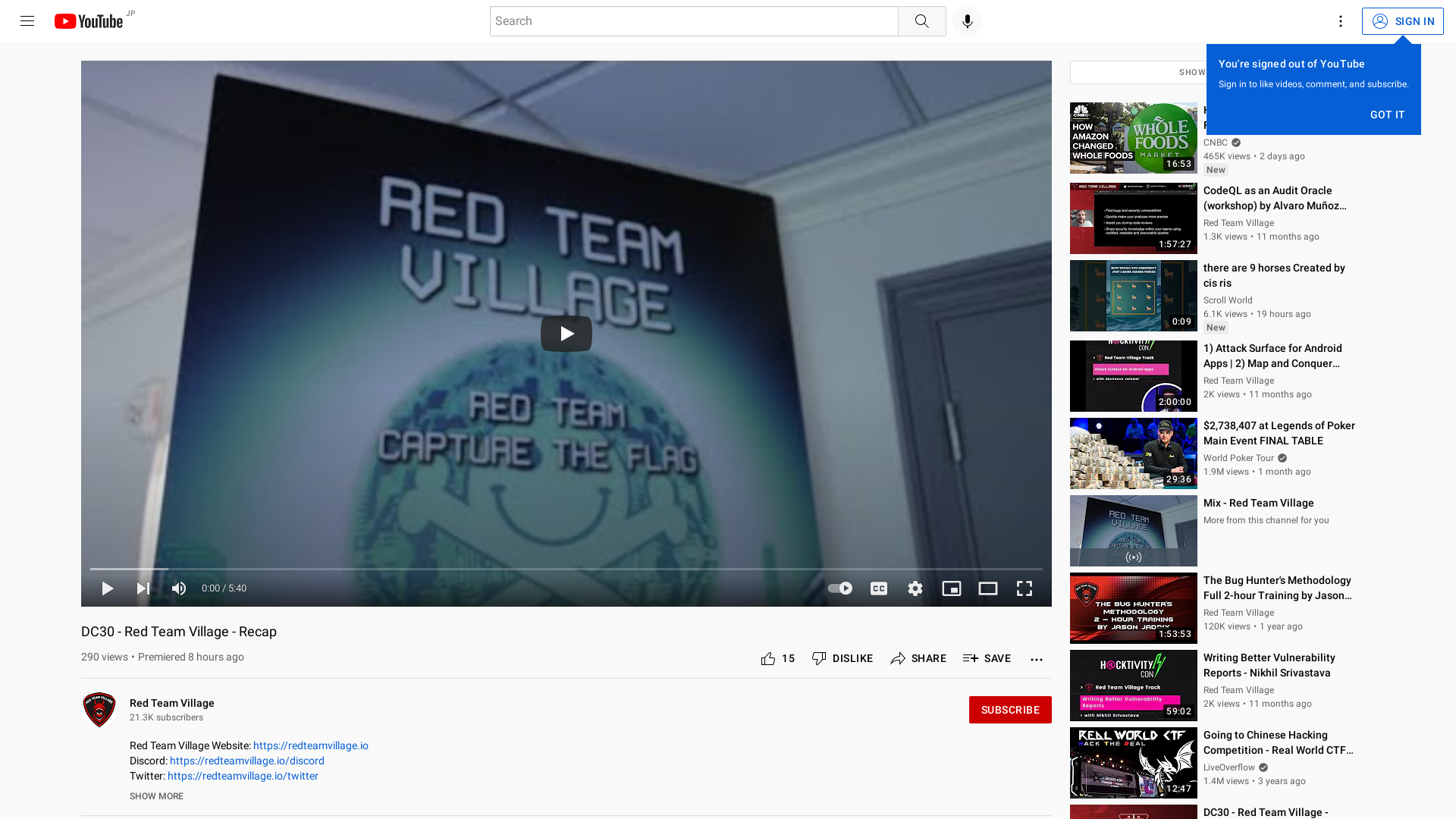 DC30 - Red Team Village - Recap - YouTube