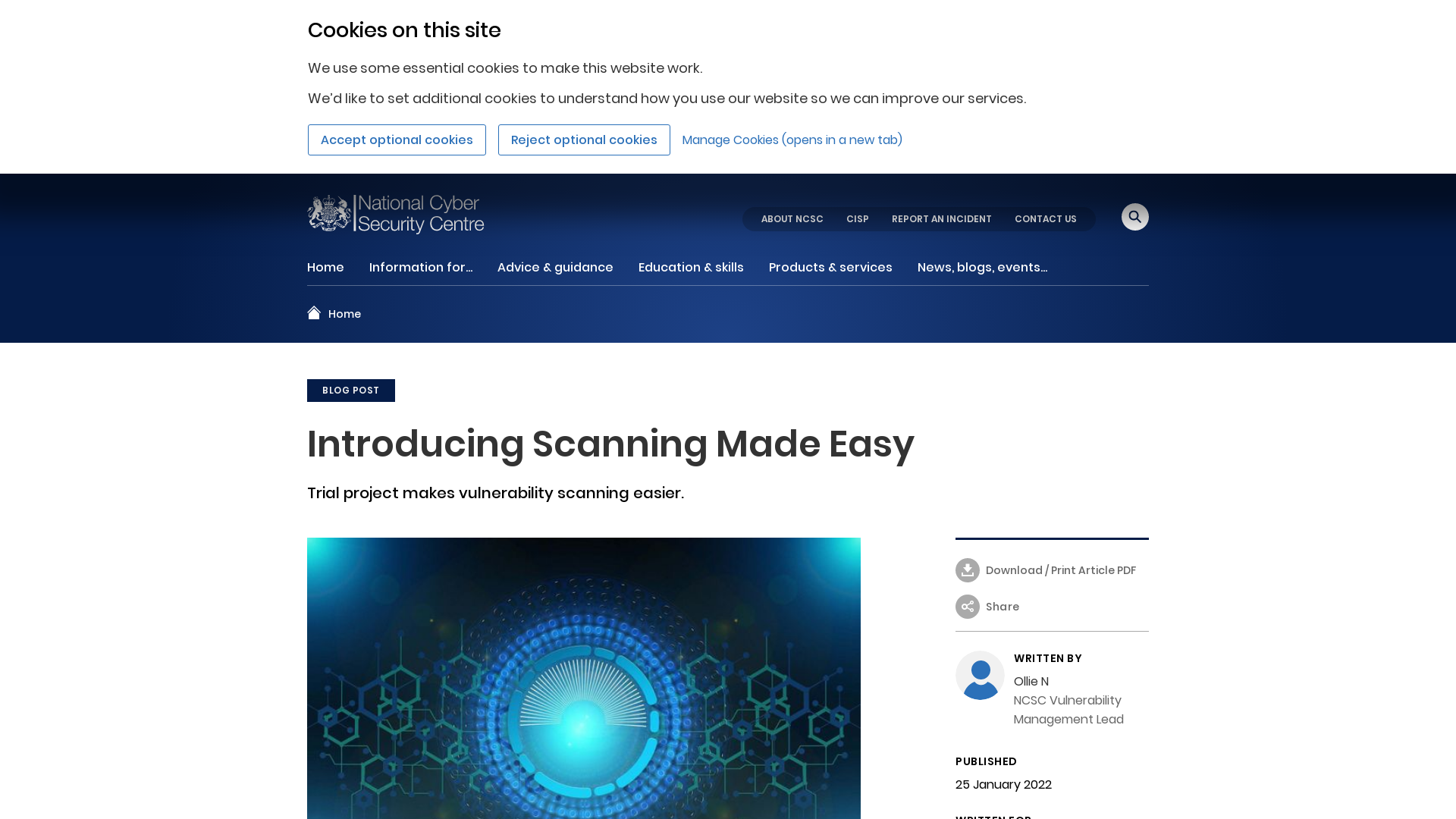 Introducing Scanning Made Easy - NCSC.GOV.UK