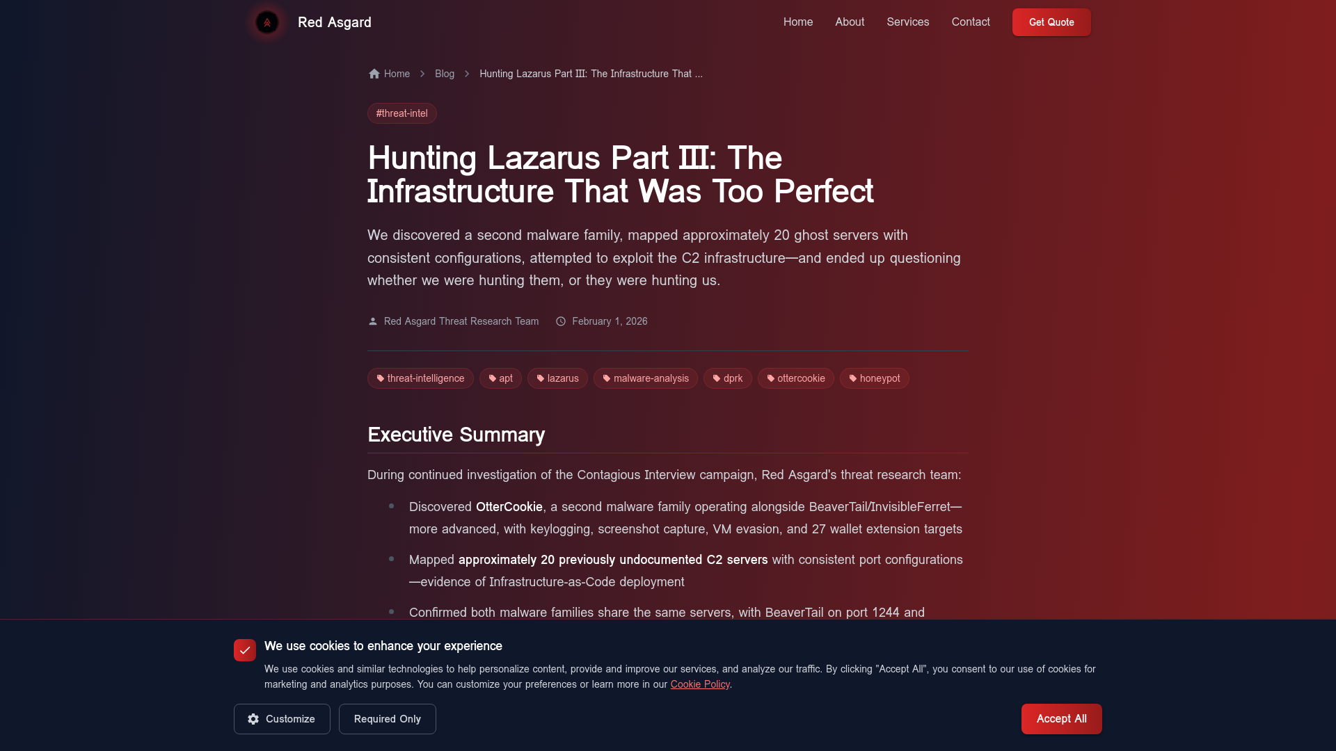 Hunting Lazarus Part III: The Infrastructure That Was Too Perfect ? Red Asgard Blog