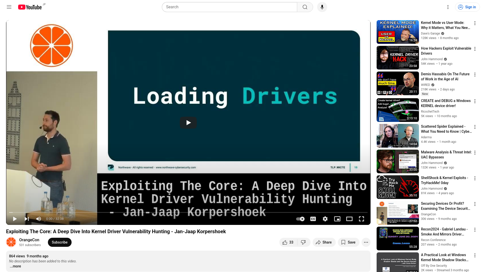 Exploiting The Core: A Deep Dive Into Kernel Driver Vulnerability Hunting - Jan-Jaap Korpershoek - YouTube