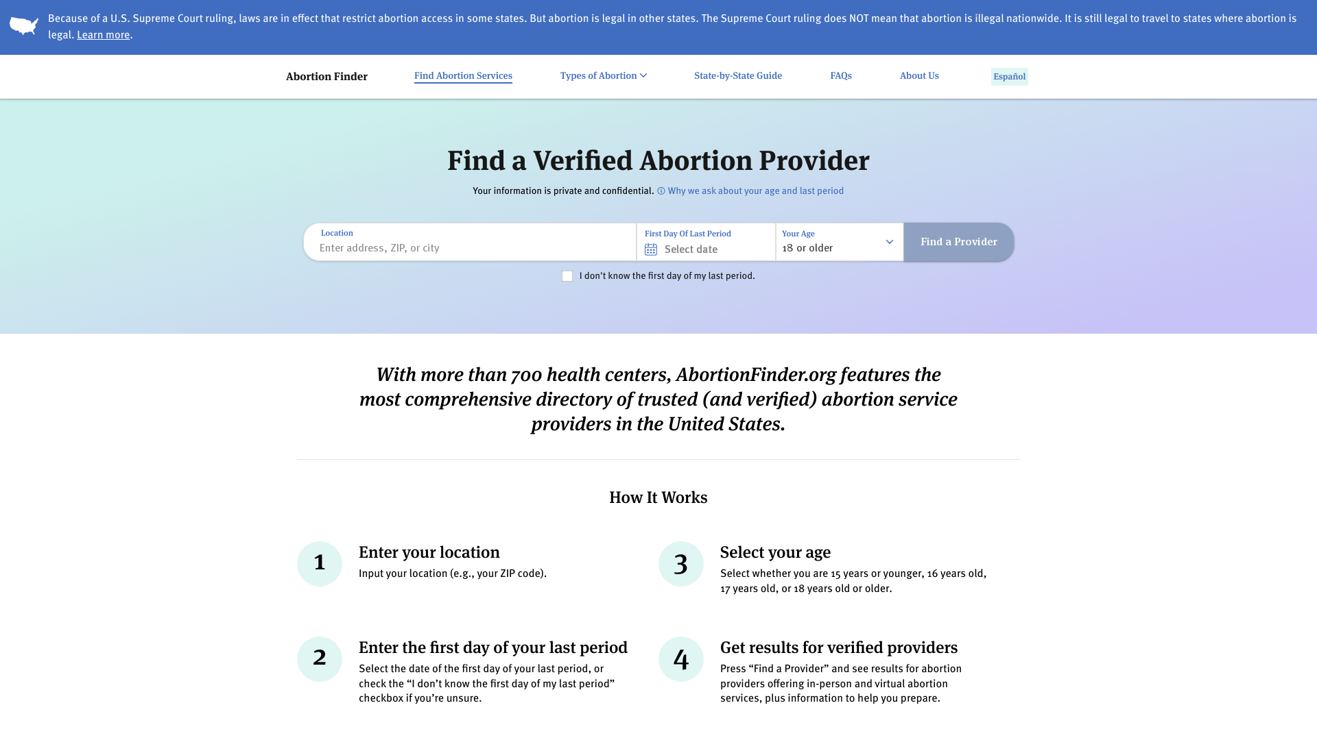 Where Can I Get an Abortion? | U.S. Abortion Clinic Locator