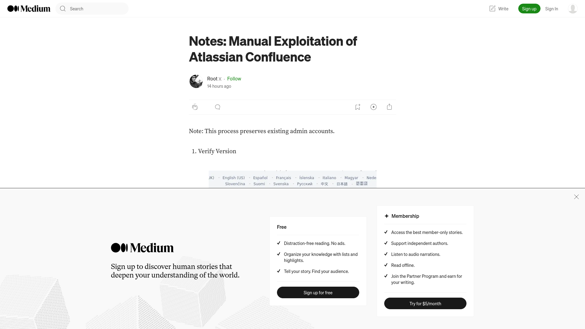 Notes: Manual Exploitation of Atlassian Confluence - Root ♊ - Medium