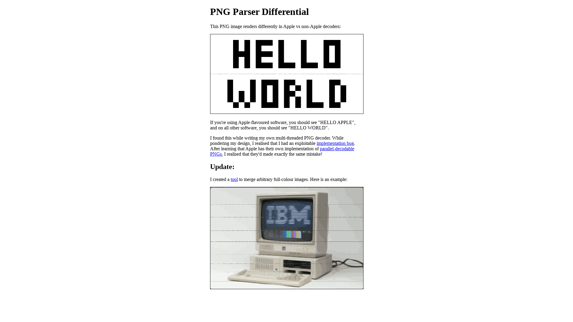 PNG Parser Differential