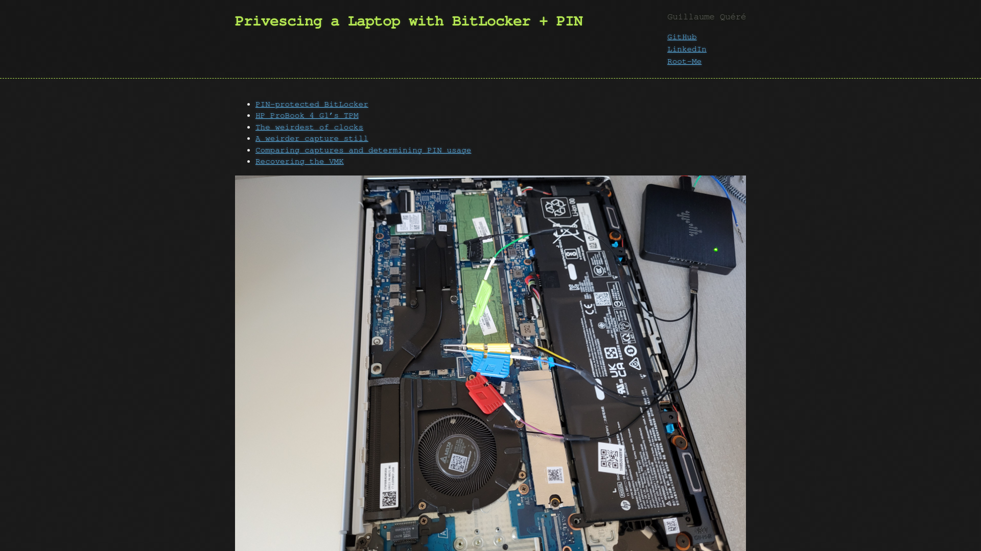 Privescing a Laptop with BitLocker + PIN