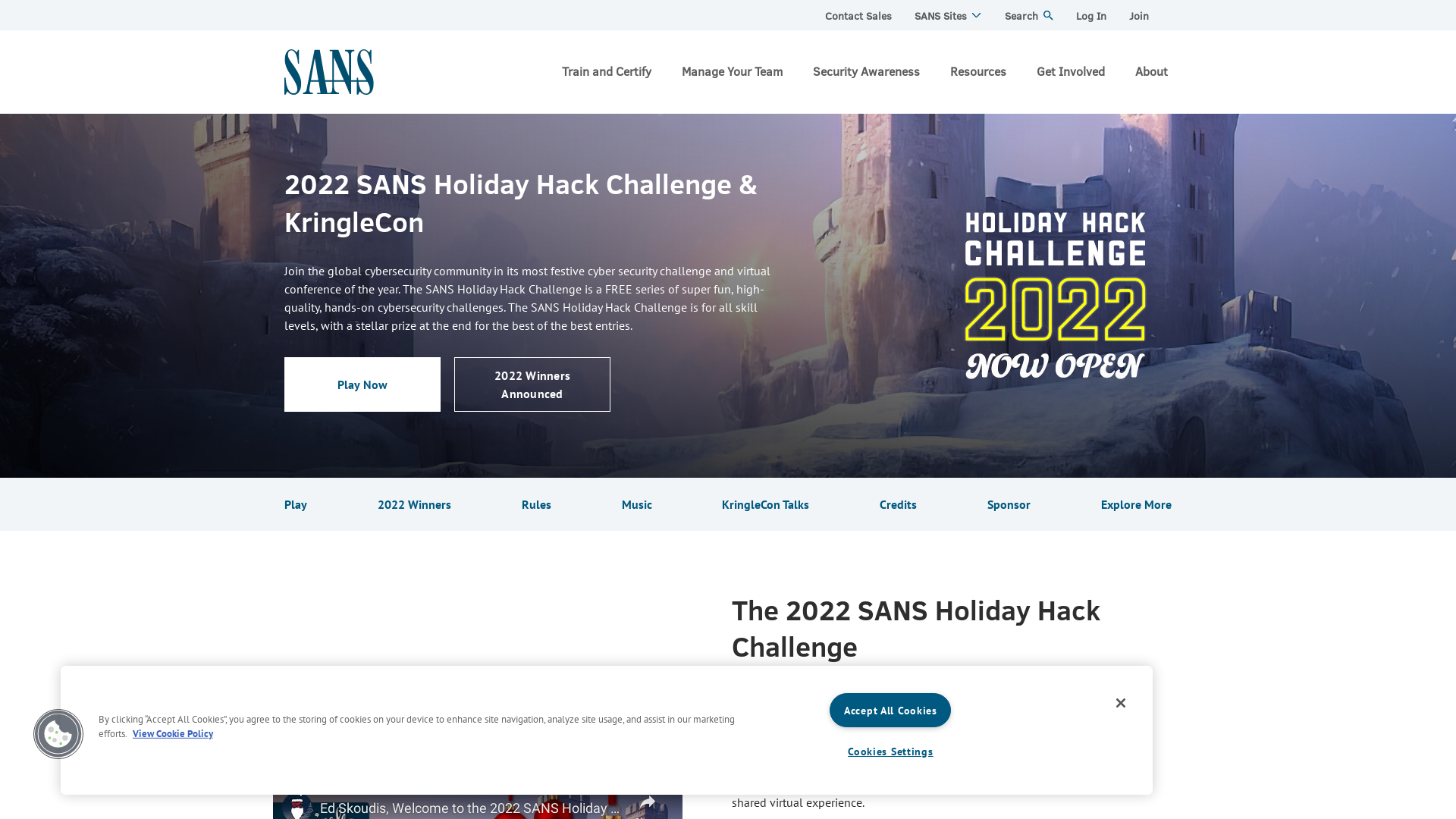 SANS Holiday Hack Challenge & KringleCon 2022 | SANS Institute