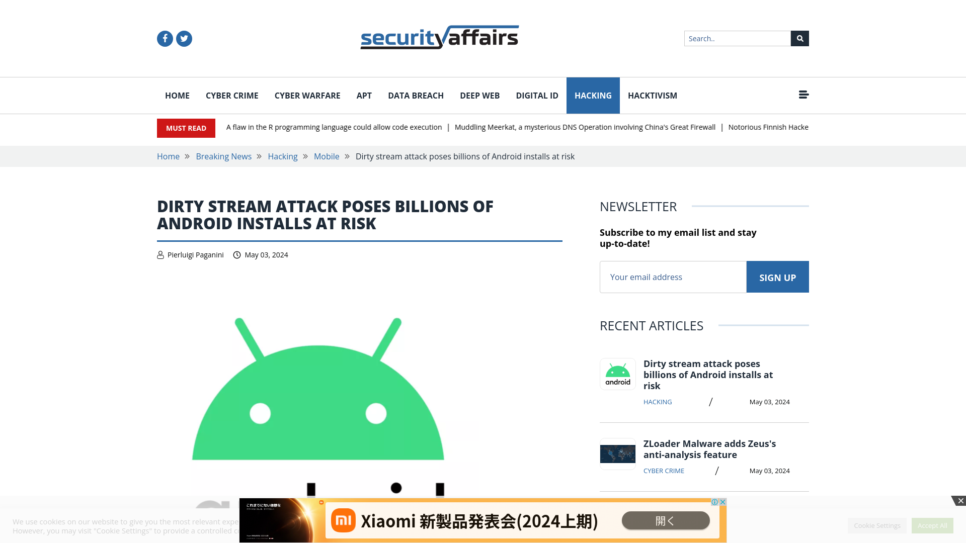 Dirty stream attack poses billions of Android installs at risk