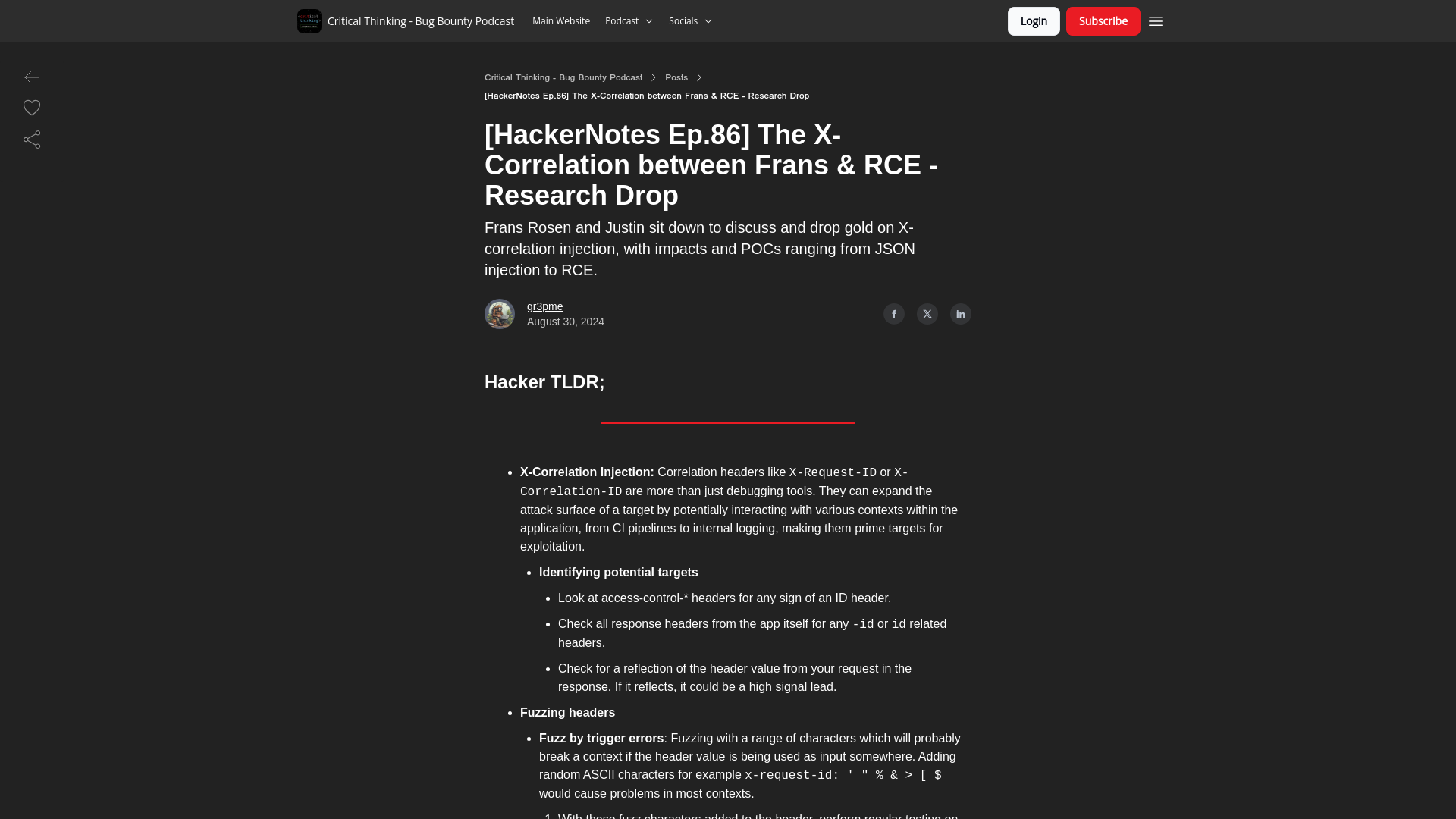 [HackerNotes Ep.86] The X-Correlation between Frans & RCE - Research Drop