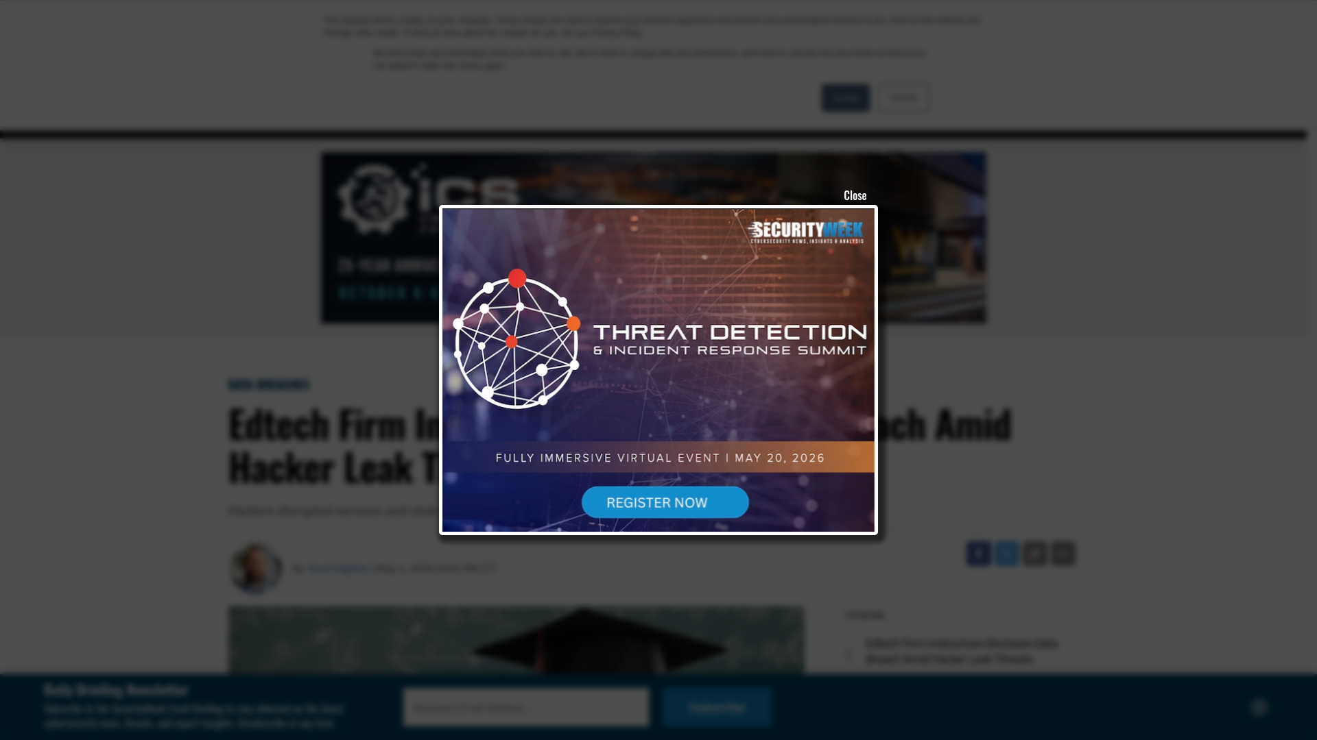 Edtech Firm Instructure Discloses Data Breach Amid Hacker Leak Threats - SecurityWeek