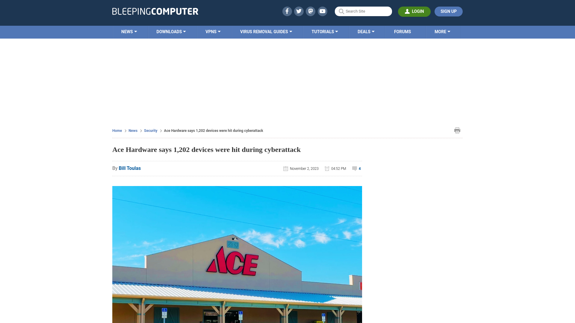 Ace Hardware says 1,202 devices were hit during cyberattack