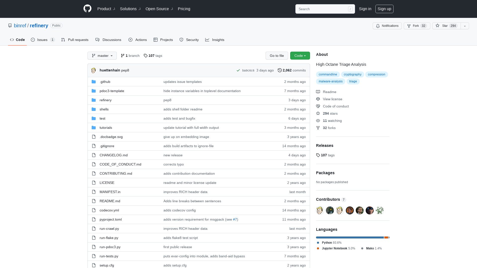 GitHub - binref/refinery: High Octane Triage Analysis