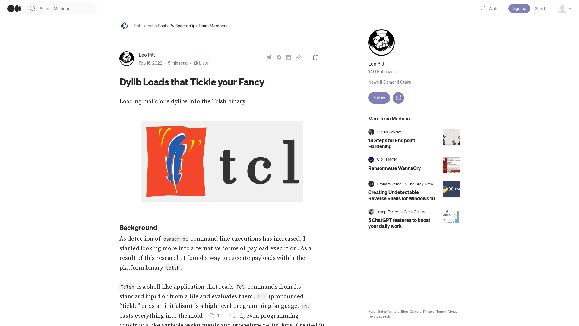 Dylib Loads that Tickle your Fancy | by Leo Pitt | Posts By SpecterOps Team Members