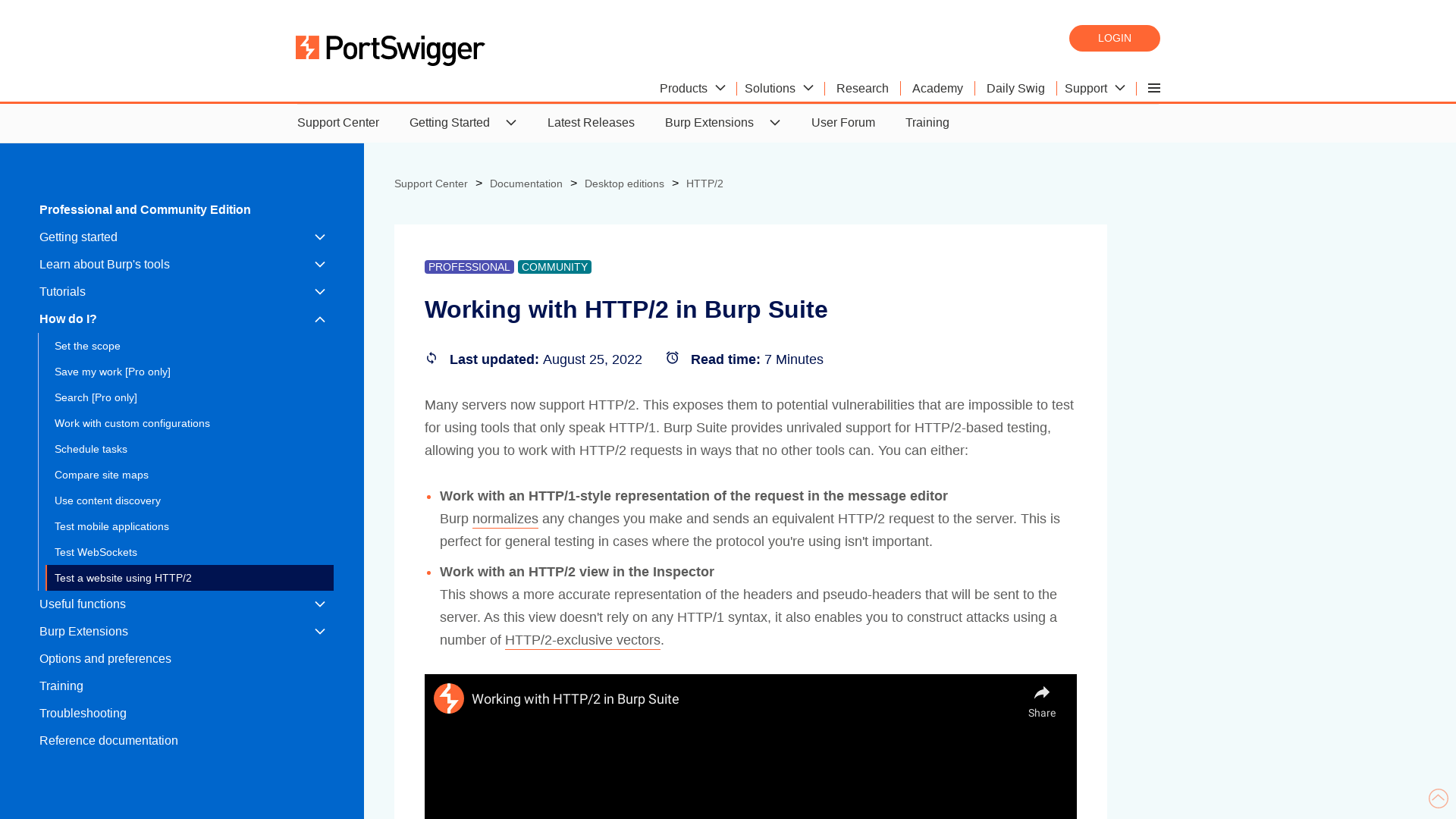 Working with HTTP/2 in Burp Suite - PortSwigger
