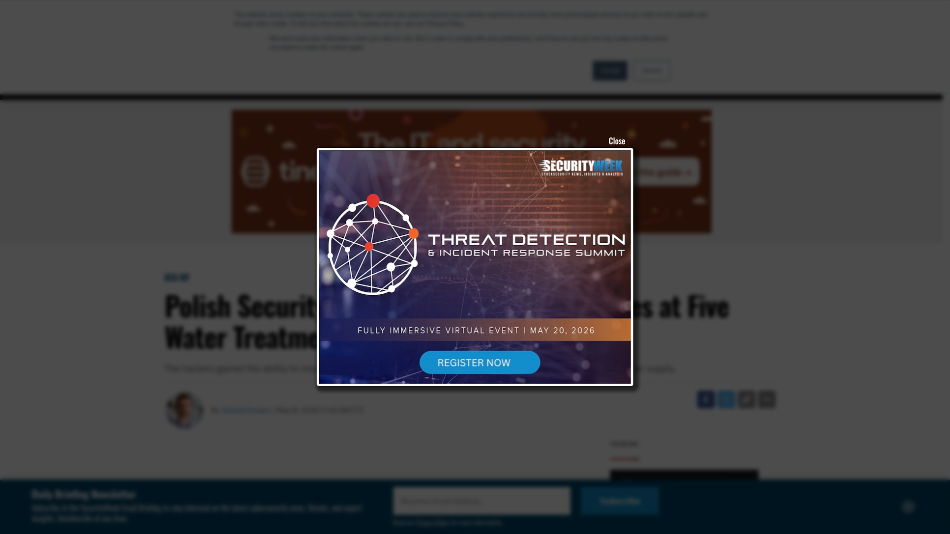 Polish Security Agency Reports ICS Breaches at Five Water Treatment Plants - SecurityWeek