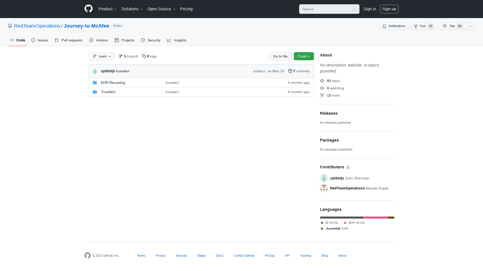 GitHub - RedTeamOperations/Journey-to-McAfee