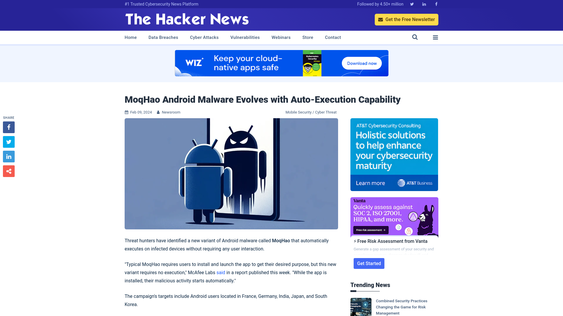 MoqHao Android Malware Evolves with Auto-Execution Capability