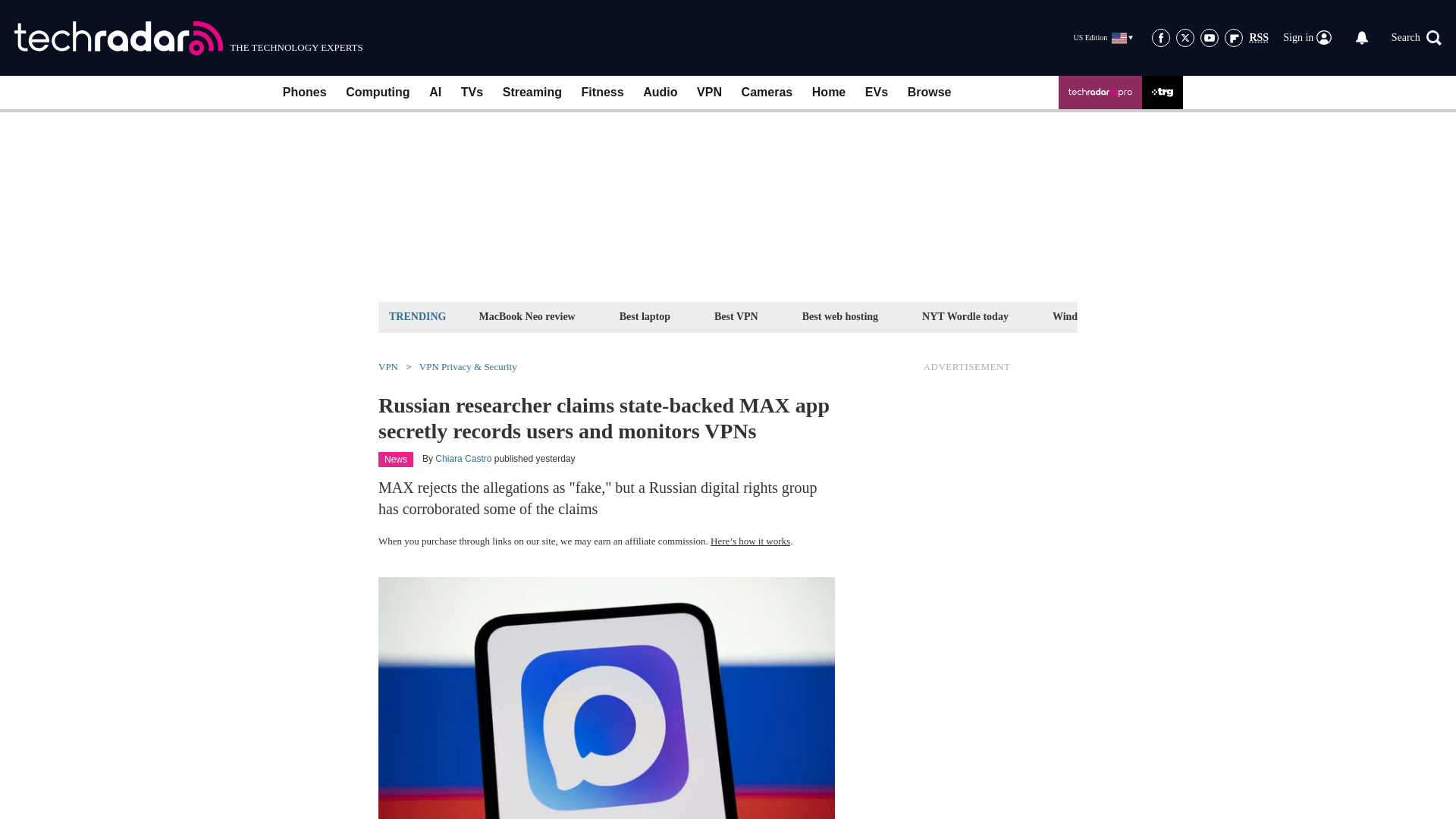 Russian researcher claims state-backed MAX app secretly records users and monitors VPNs | TechRadar