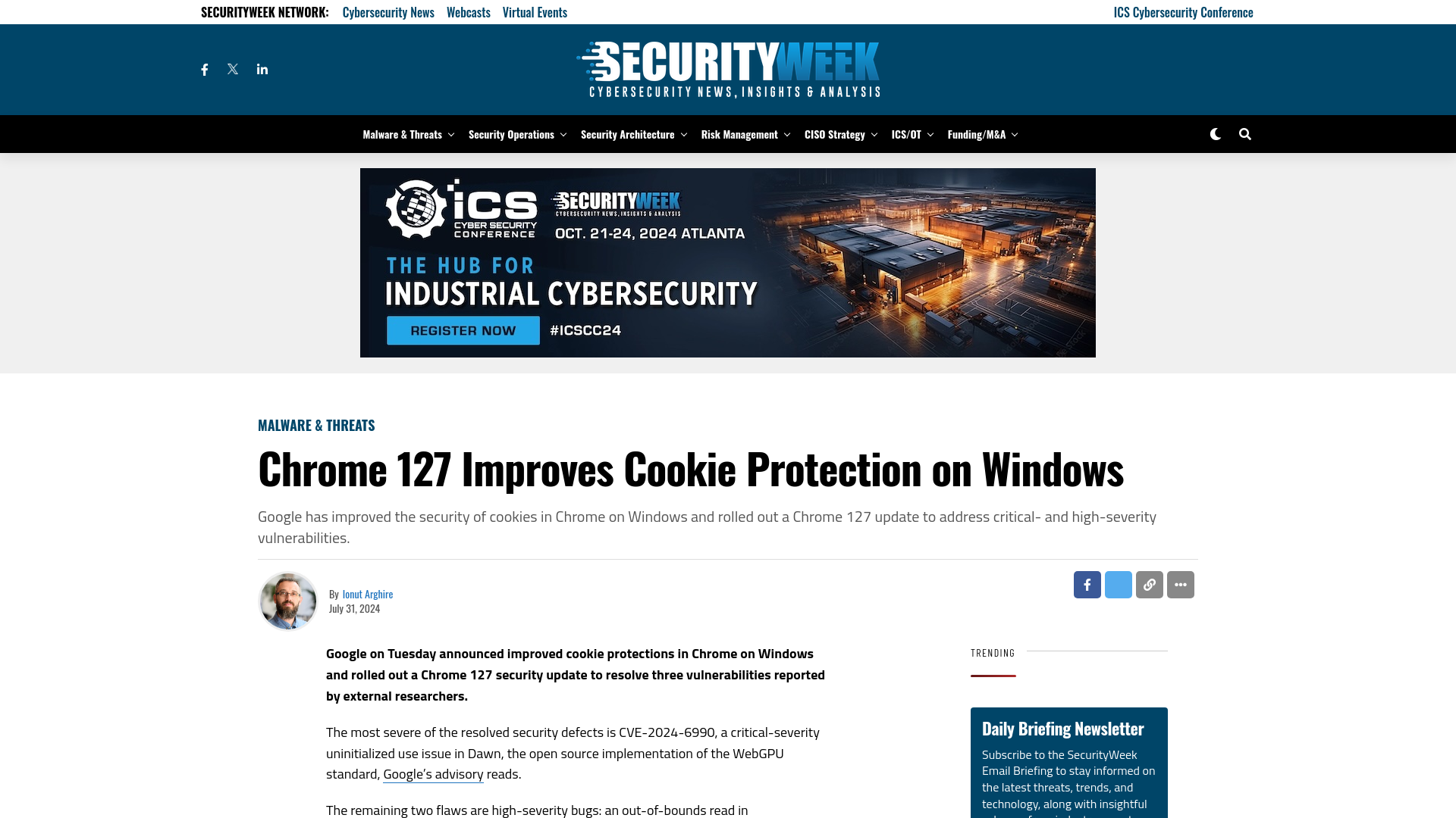 Chrome 127 Improves Cookie Protection on Windows - SecurityWeek