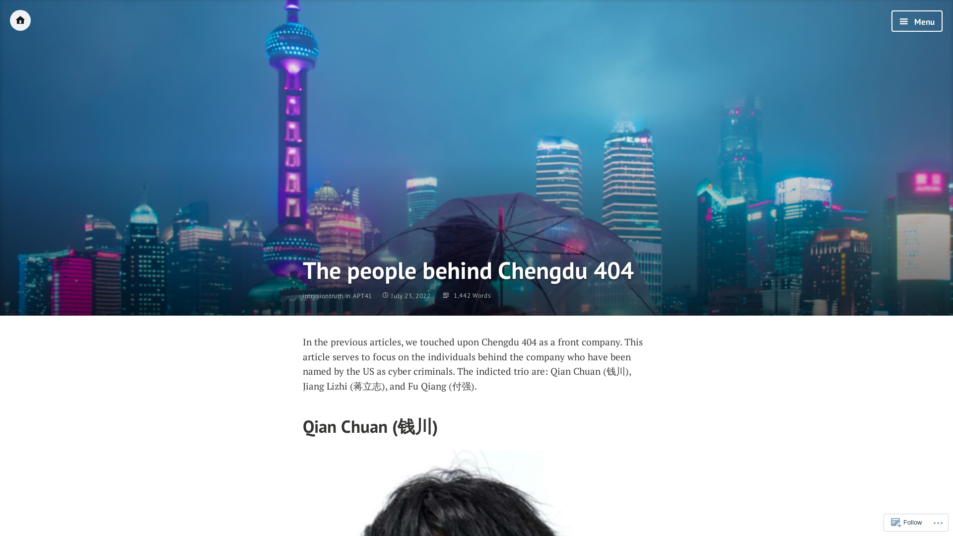 The people behind Chengdu 404  – Intrusion Truth