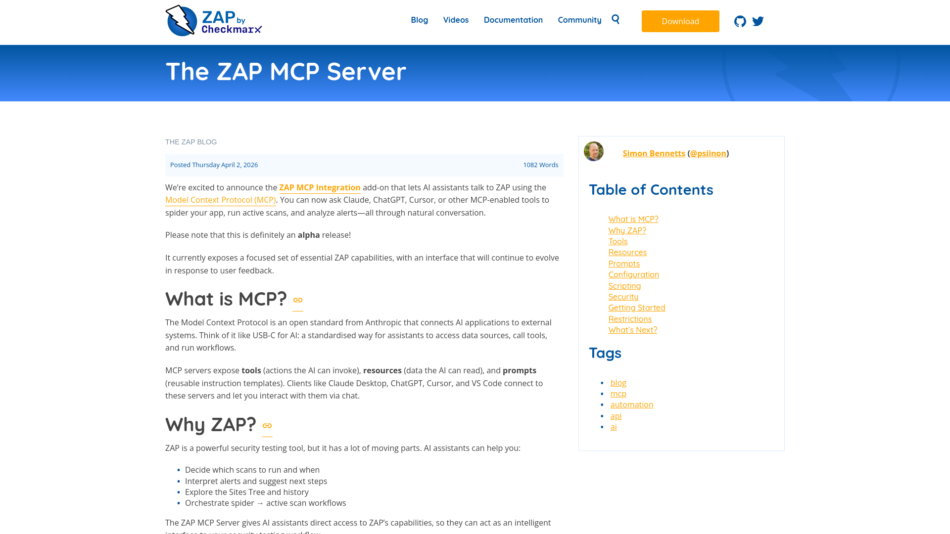 ZAP – The ZAP MCP Server