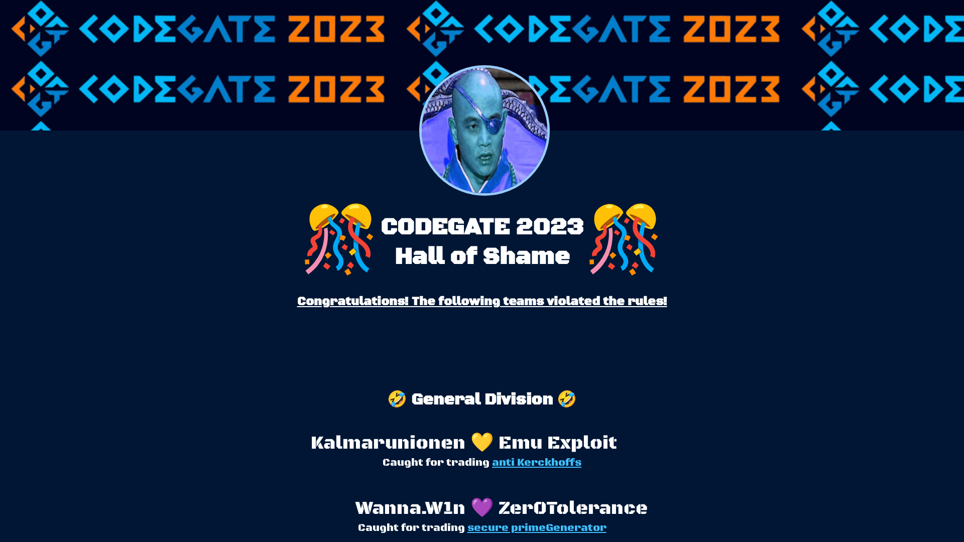 Hall of Shame - CODEGATE 2023