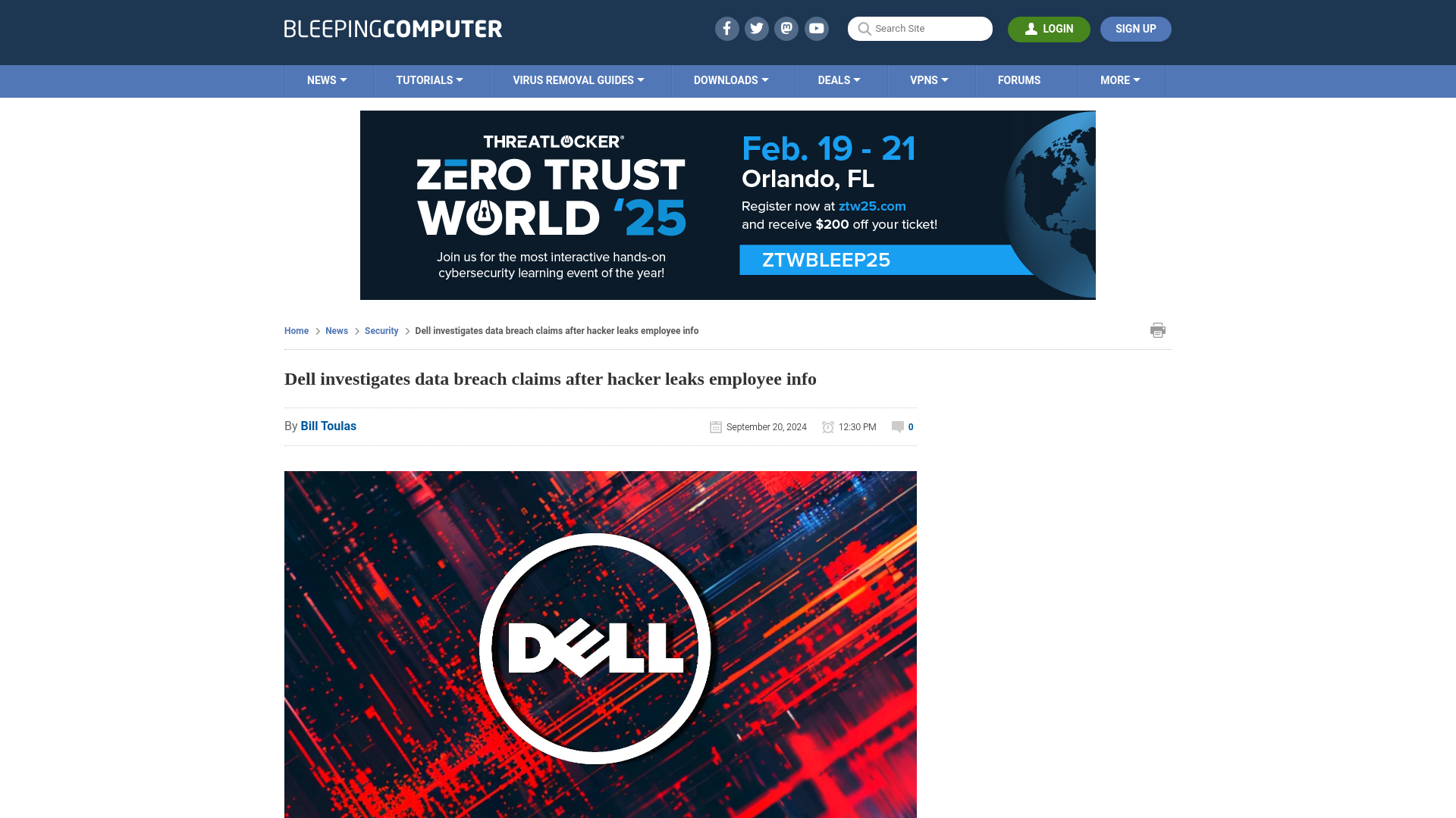 Dell investigates data breach claims after hacker leaks employee info