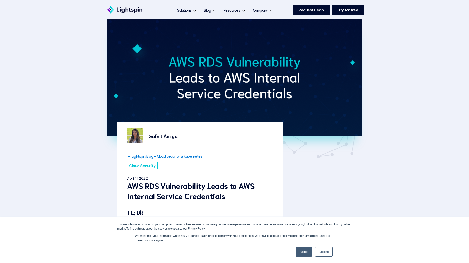 AWS RDS Vulnerability Leads to AWS Internal Service Credentials