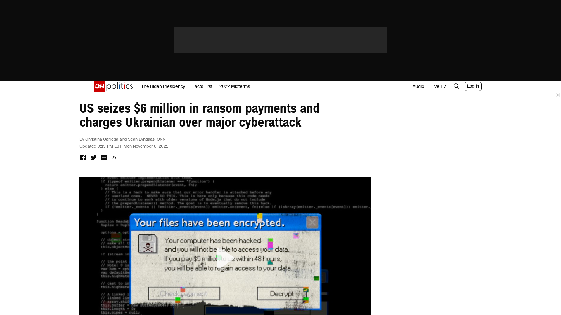 REvil ransomware: US seizes $6 million in ransom payments and expected to charge Ukrainian over major cyberattack | CNN Politics