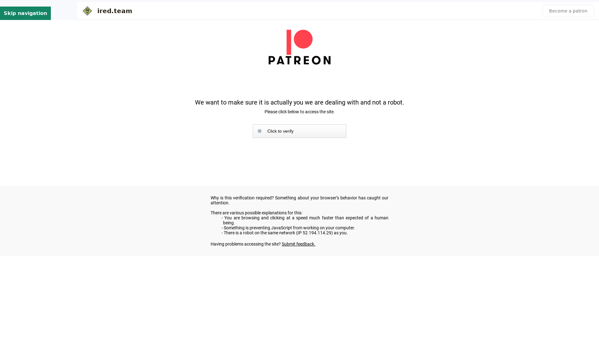 ired.team | creating Information Security Blog focused on Red Teaming Techni | Patreon