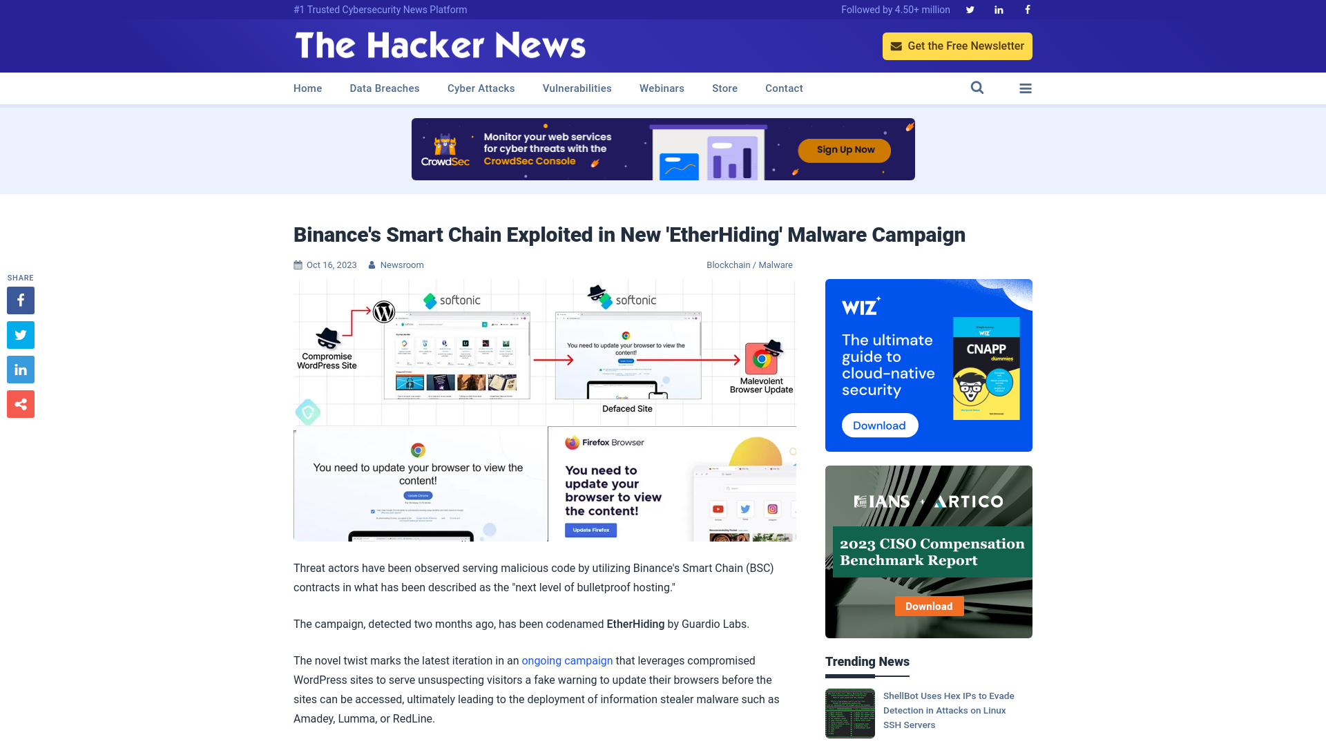 Binance's Smart Chain Exploited in New 'EtherHiding' Malware Campaign