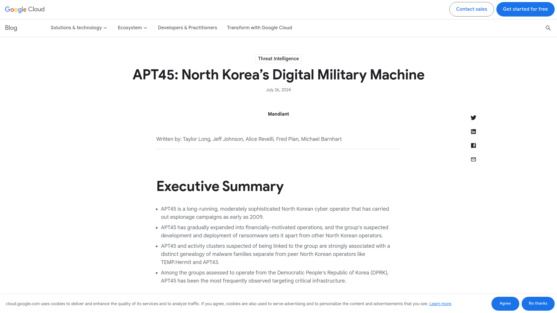 APT45: North Korea’s Digital Military Machine | Google Cloud Blog