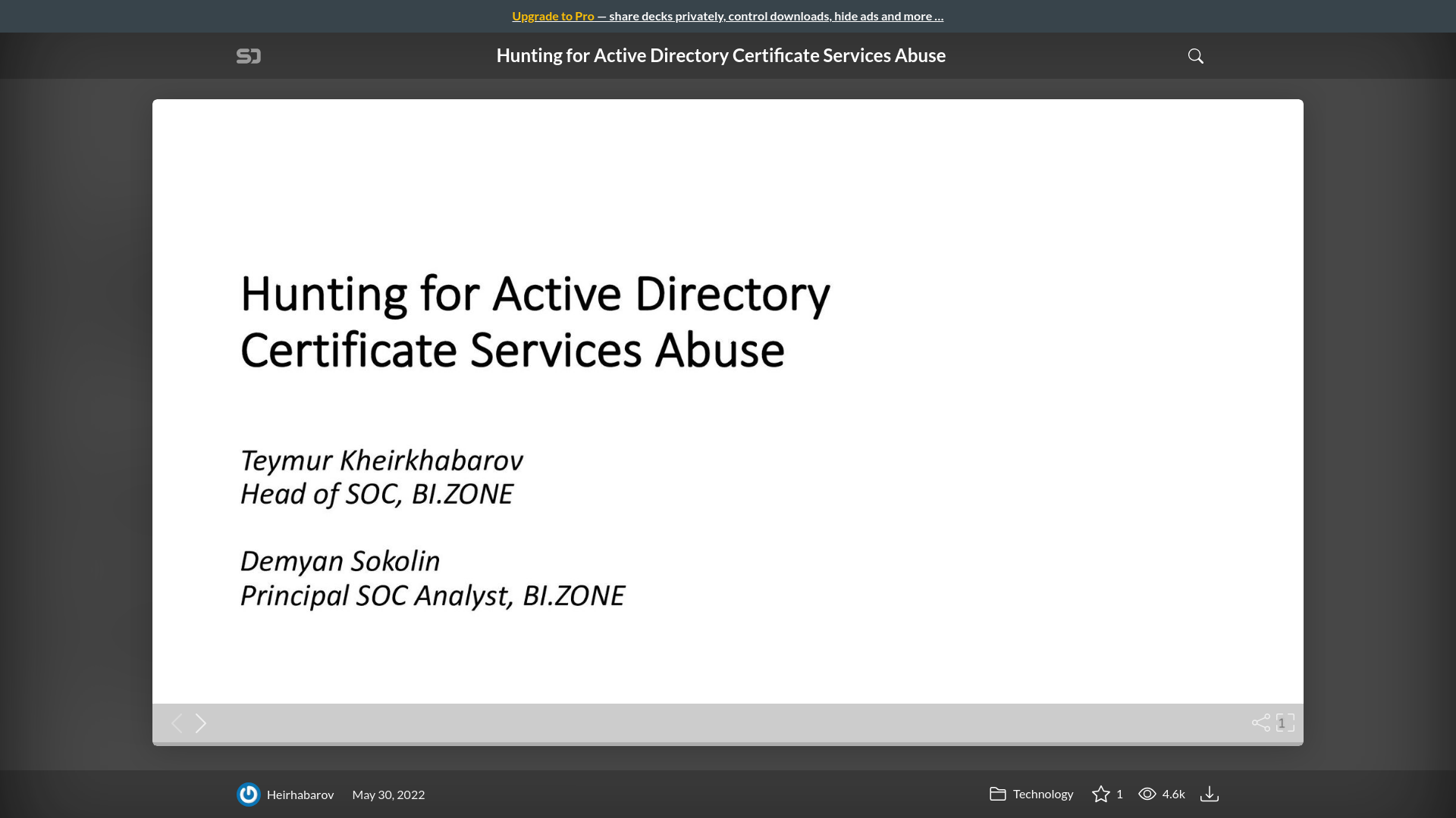 Hunting for Active Directory Certificate Services Abuse - Speaker Deck