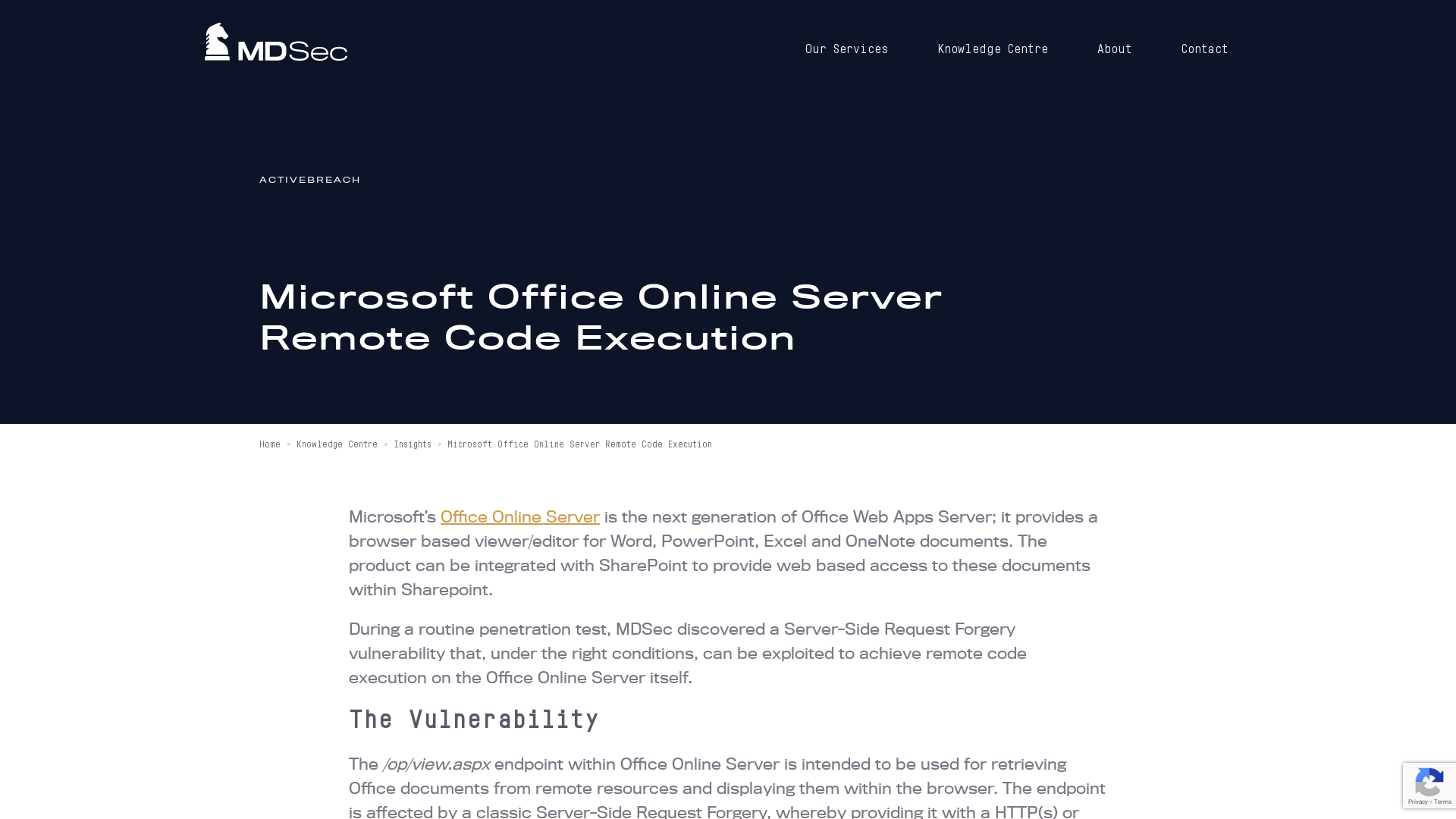 Microsoft Office Online Server Remote Code Execution - MDSec