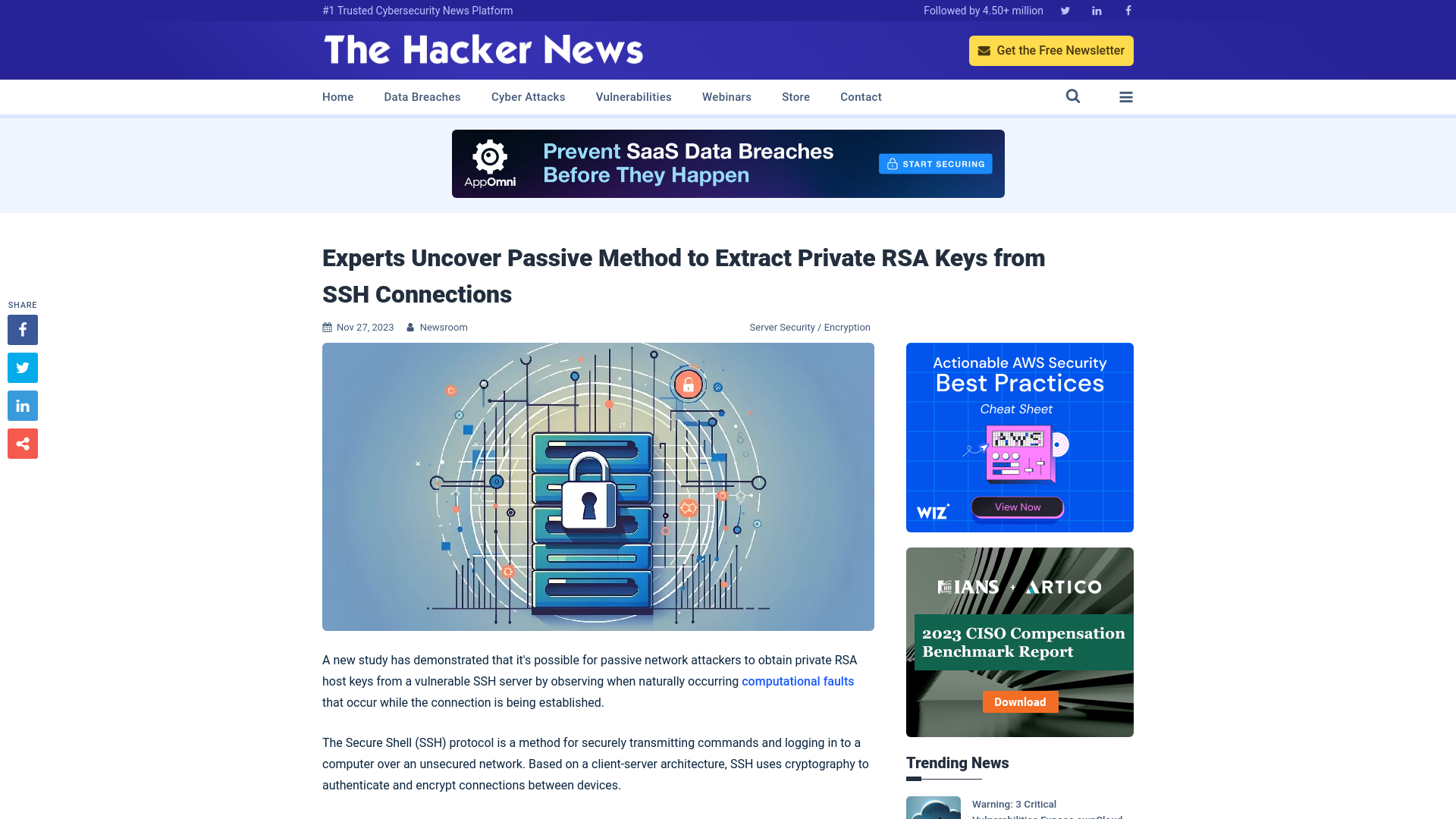 Experts Uncover Passive Method to Extract Private RSA Keys from SSH Connections