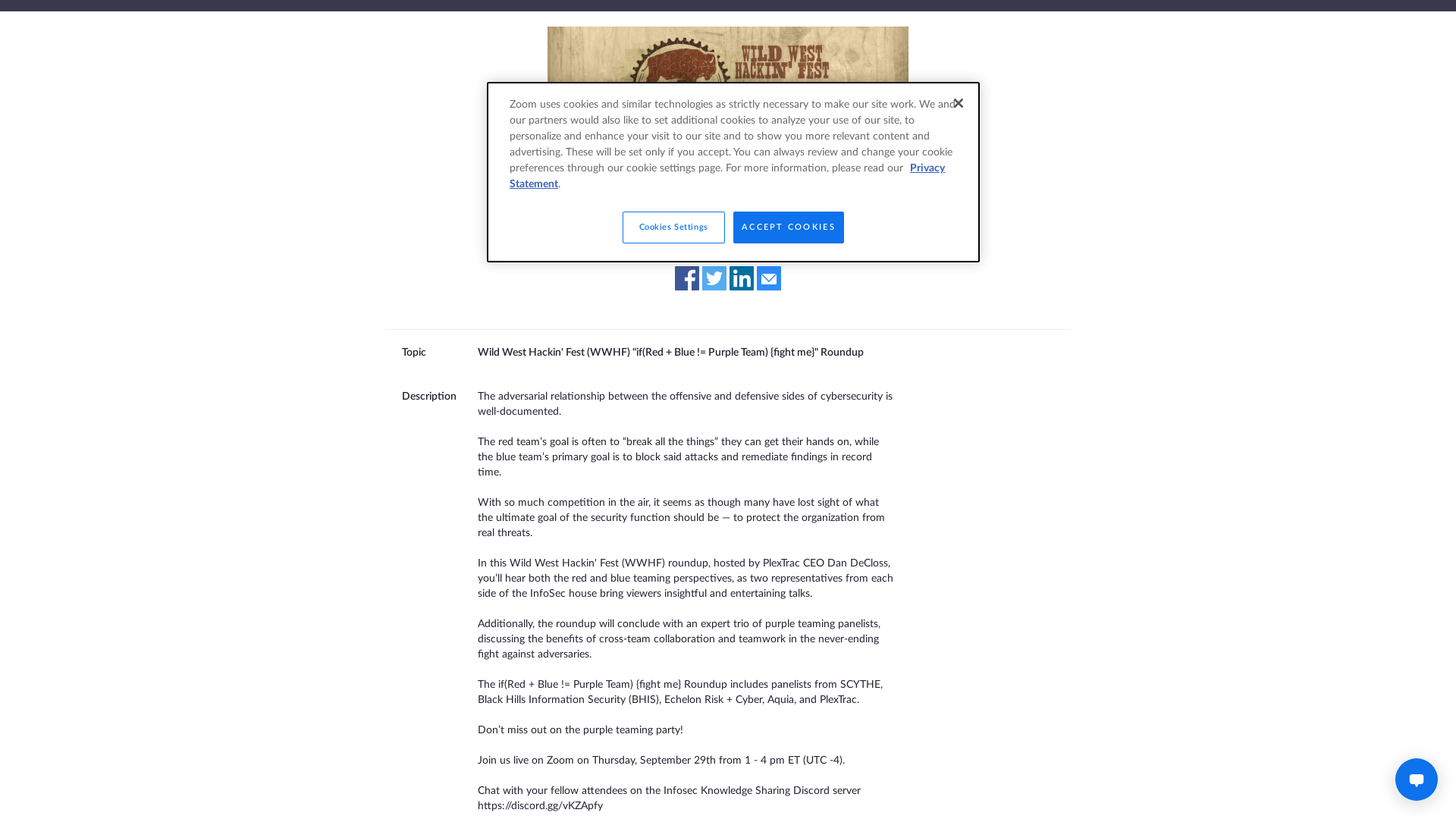 Webinar Registration - Zoom
