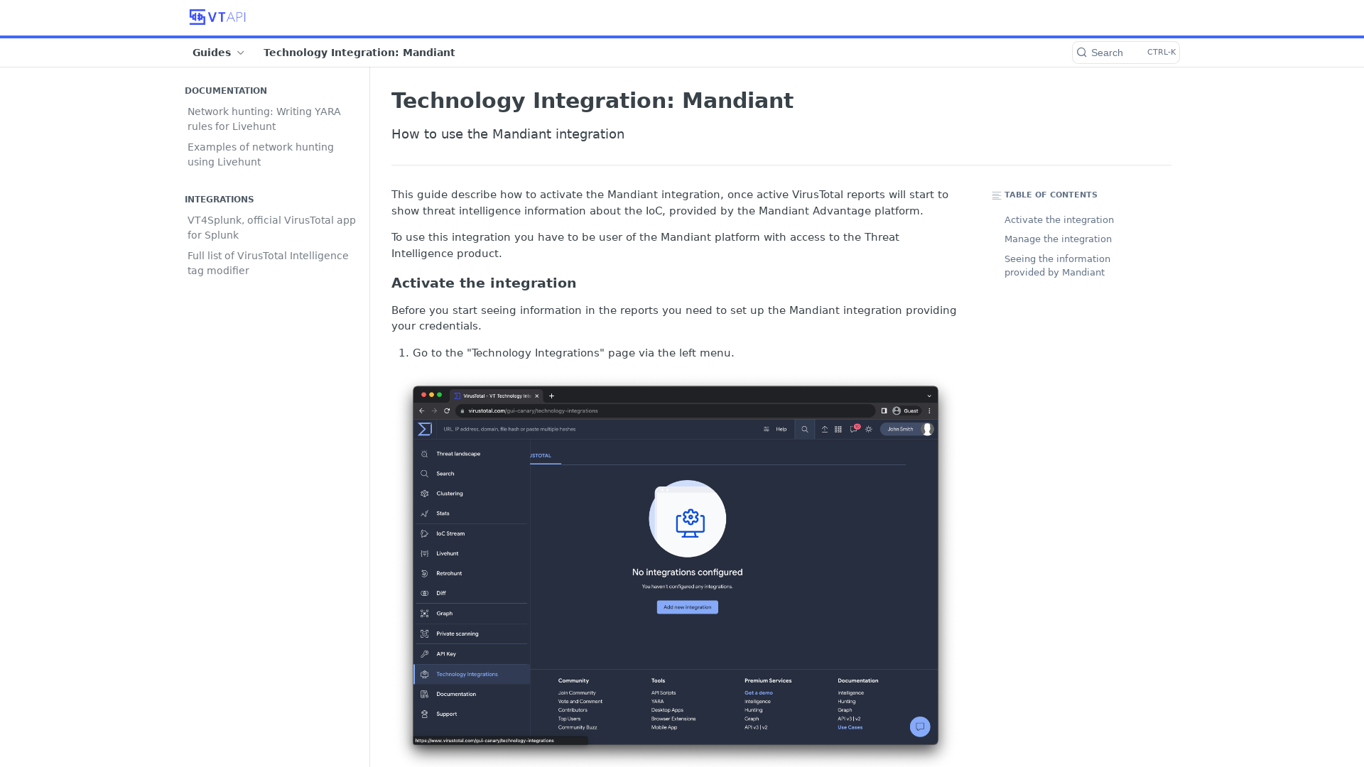 Technology Integration: Mandiant