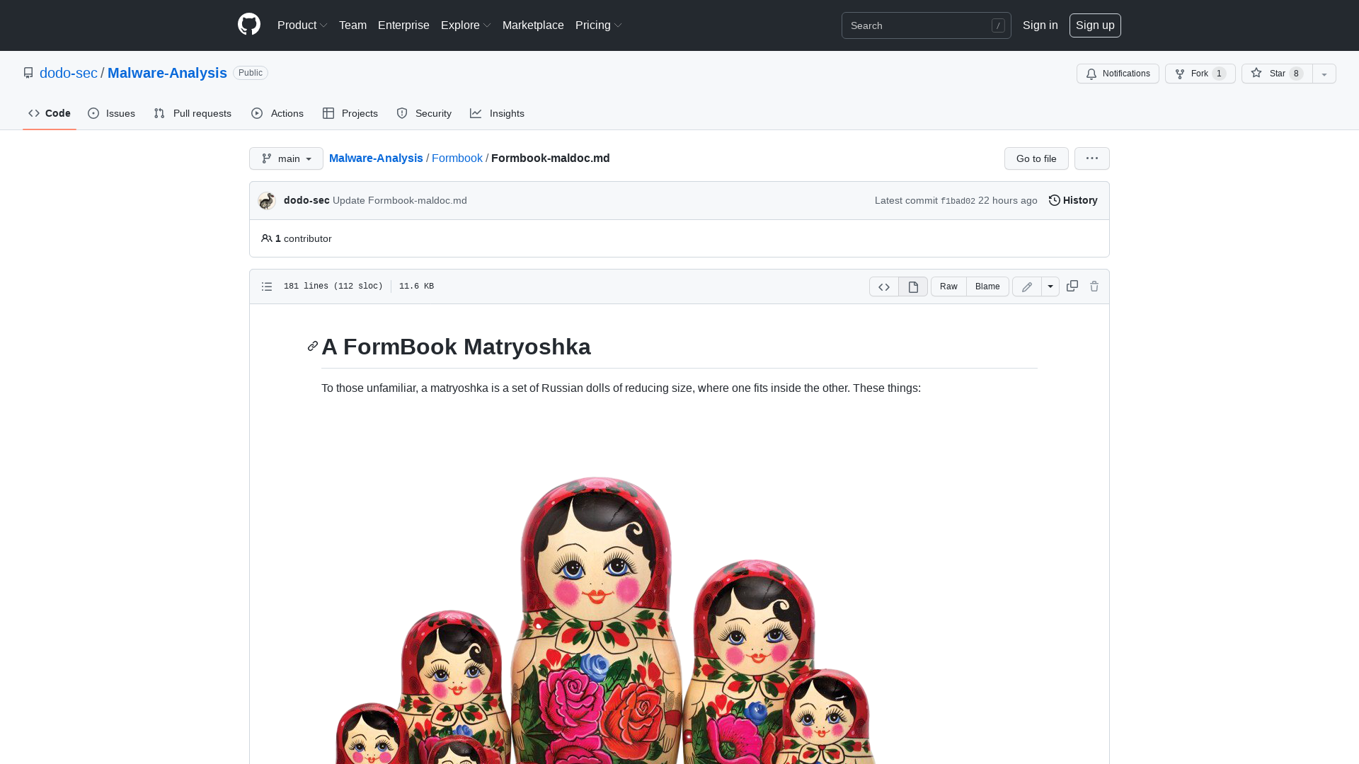 Malware-Analysis/Formbook-maldoc.md at main · dodo-sec/Malware-Analysis · GitHub