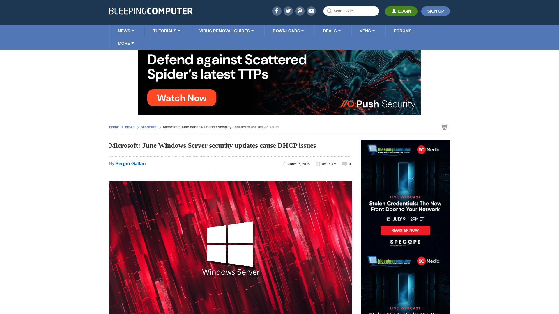 Microsoft: June Windows Server security updates cause DHCP issues