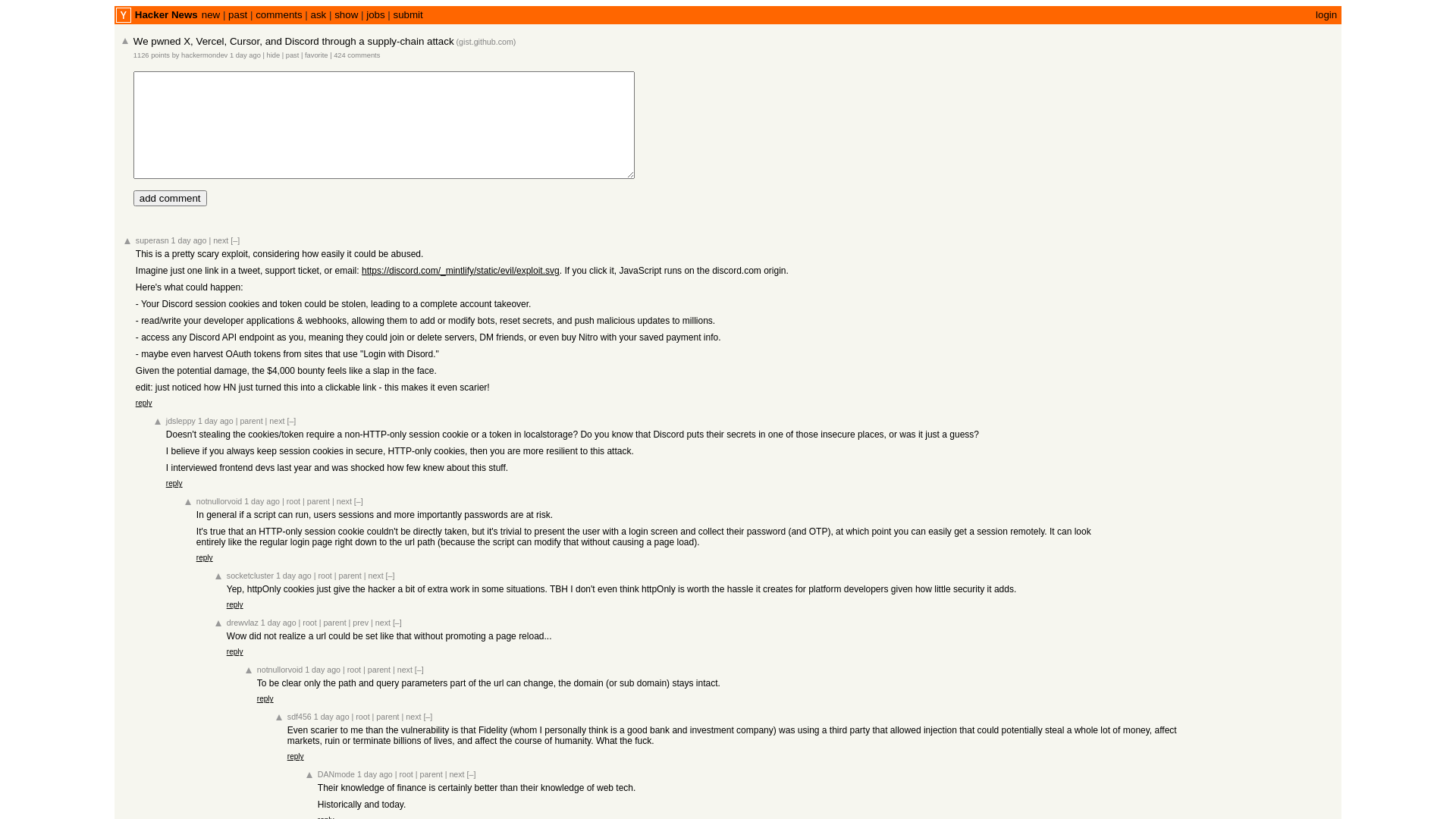 We pwned X, Vercel, Cursor, and Discord through a supply-chain attack | Hacker News