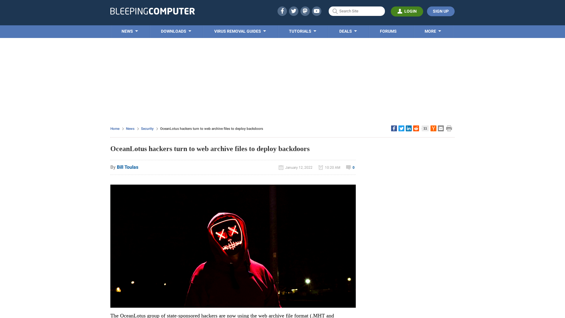 OceanLotus hackers turn to web archive files to deploy backdoors