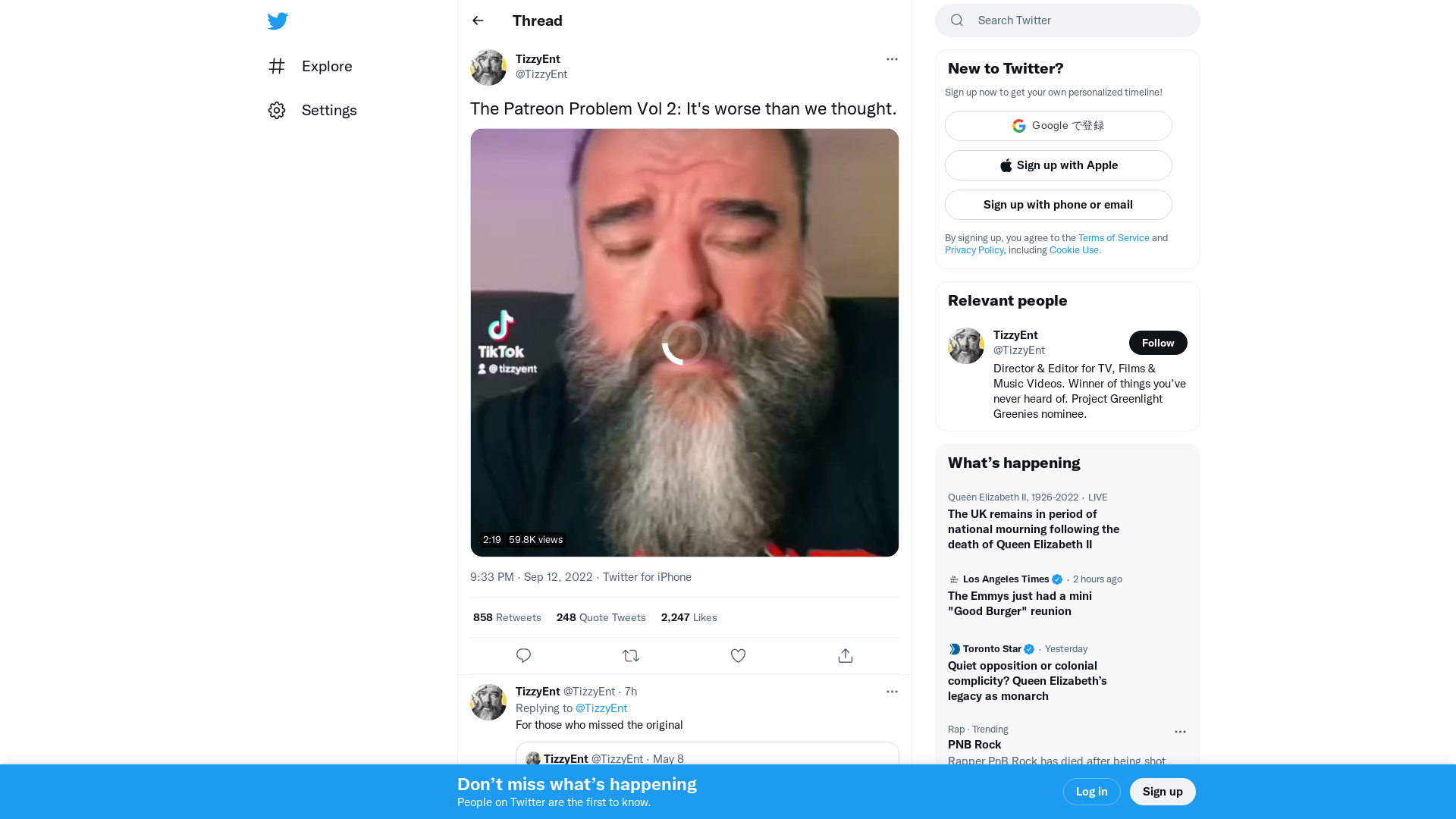 TizzyEnt on Twitter: "The Patreon Problem Vol 2: It's worse than we thought. https://t.co/RCK5OH2IPB" / Twitter
