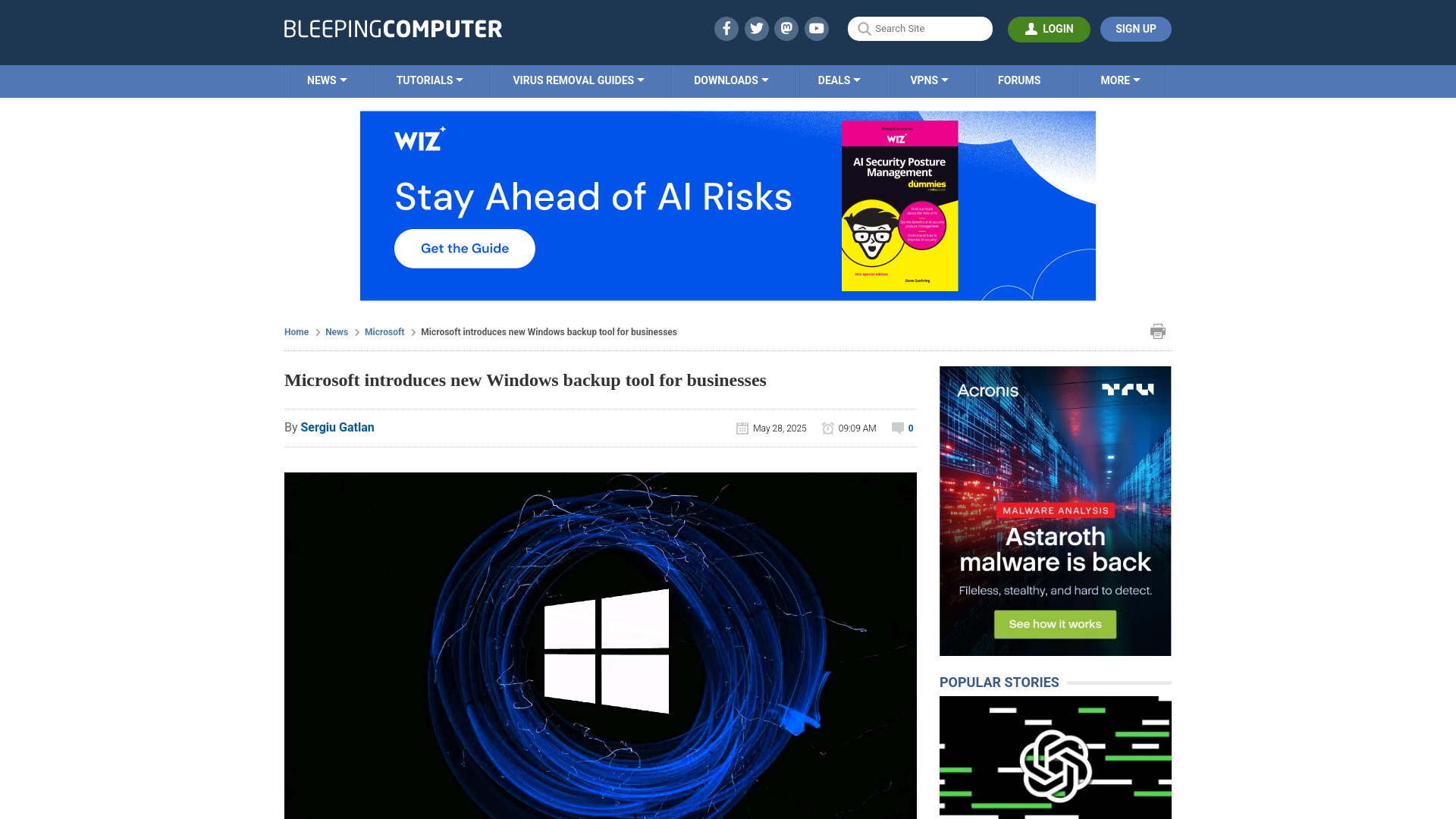 Microsoft introduces new Windows backup tool for businesses