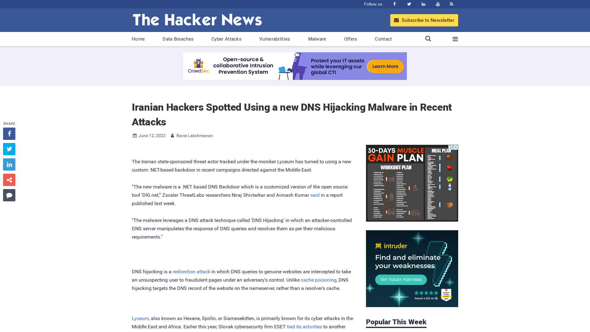 Iranian Hackers Spotted Using a new DNS Hijacking Malware in Recent Attacks