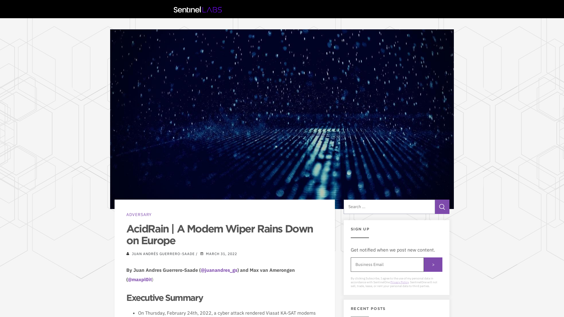 AcidRain | A Modem Wiper Rains Down on Europe - SentinelOne
