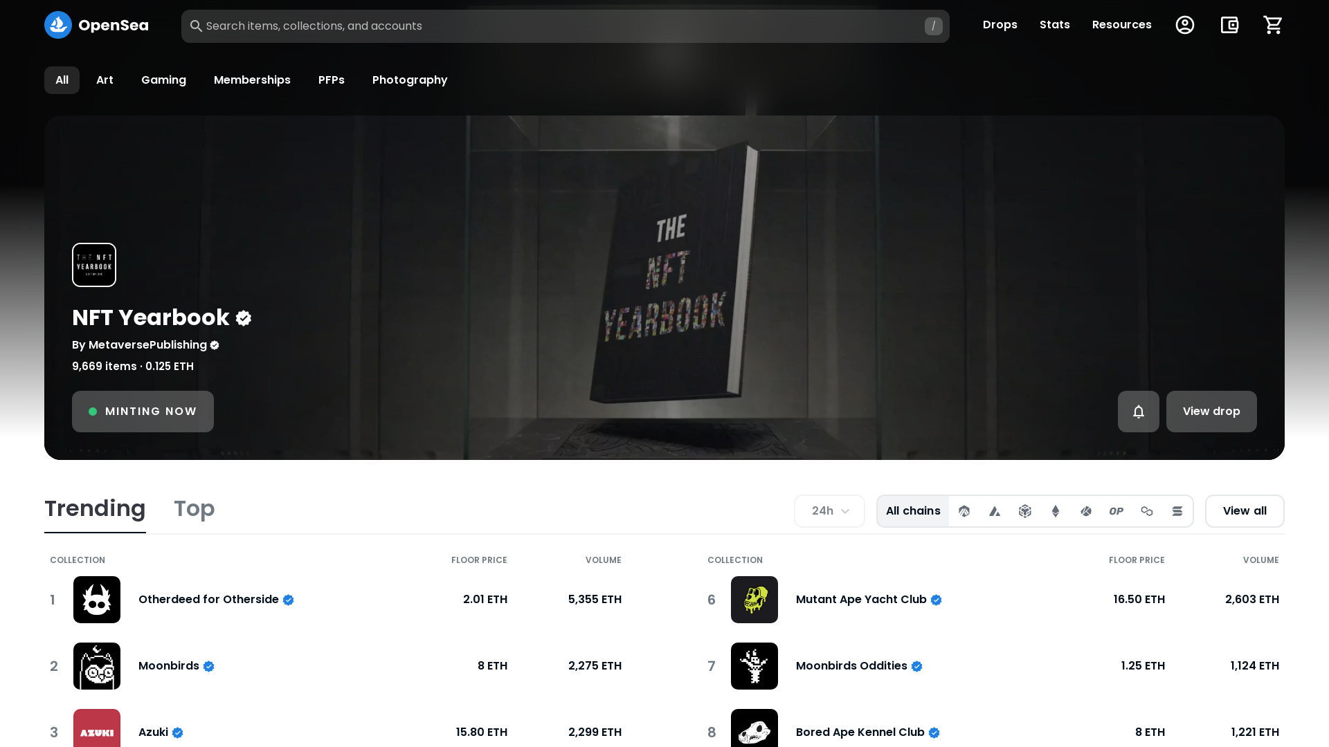 OpenSea, the largest NFT marketplace