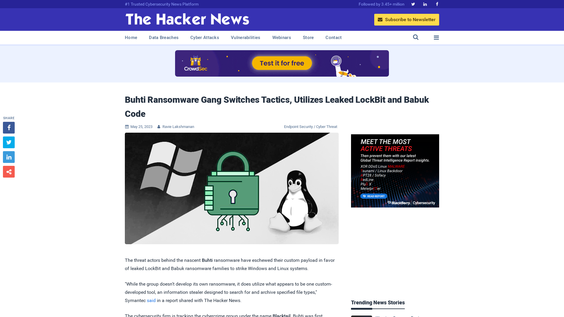 Buhti Ransomware Gang Switches Tactics, Utilizes Leaked LockBit and Babuk Code
